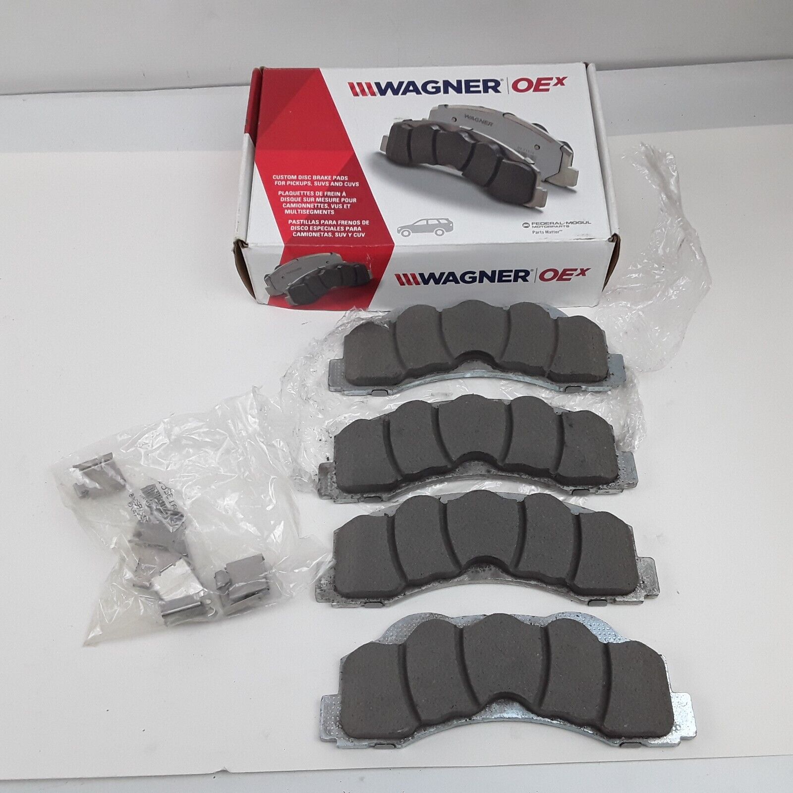 Wagner OEX1414 Front Premium Ceramic Pads Black For Lincoln Ford 2010-2017