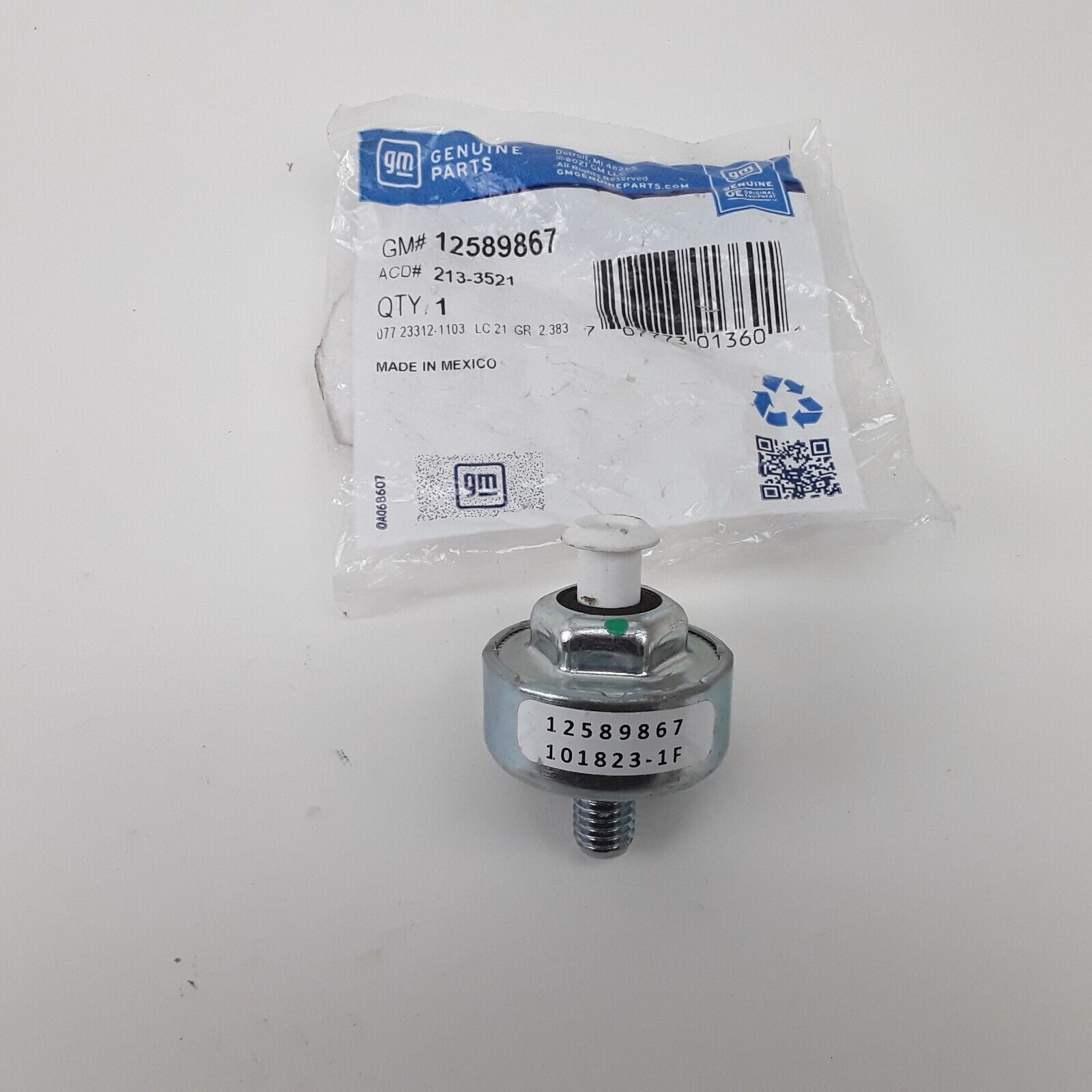 GM Knock Sensor 12589867 for Chevrolet, GMC, Cadillac Models 1998-2007