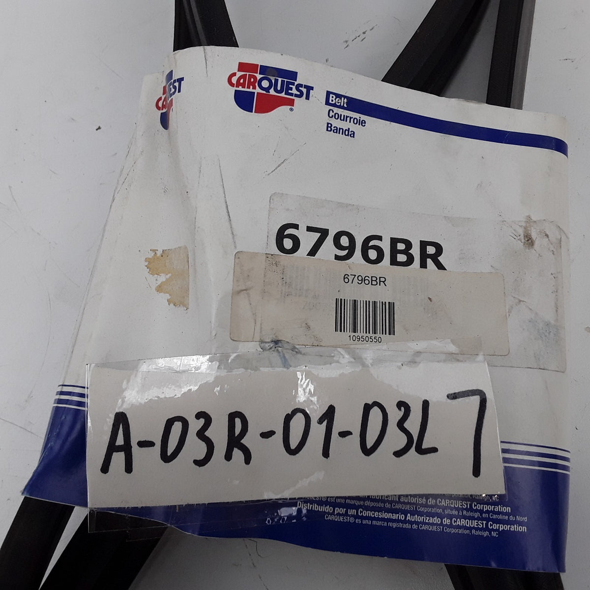 Carquest 6796BR Classical Section Wrapped V-Belt Fits Lawn and Garden Equipment