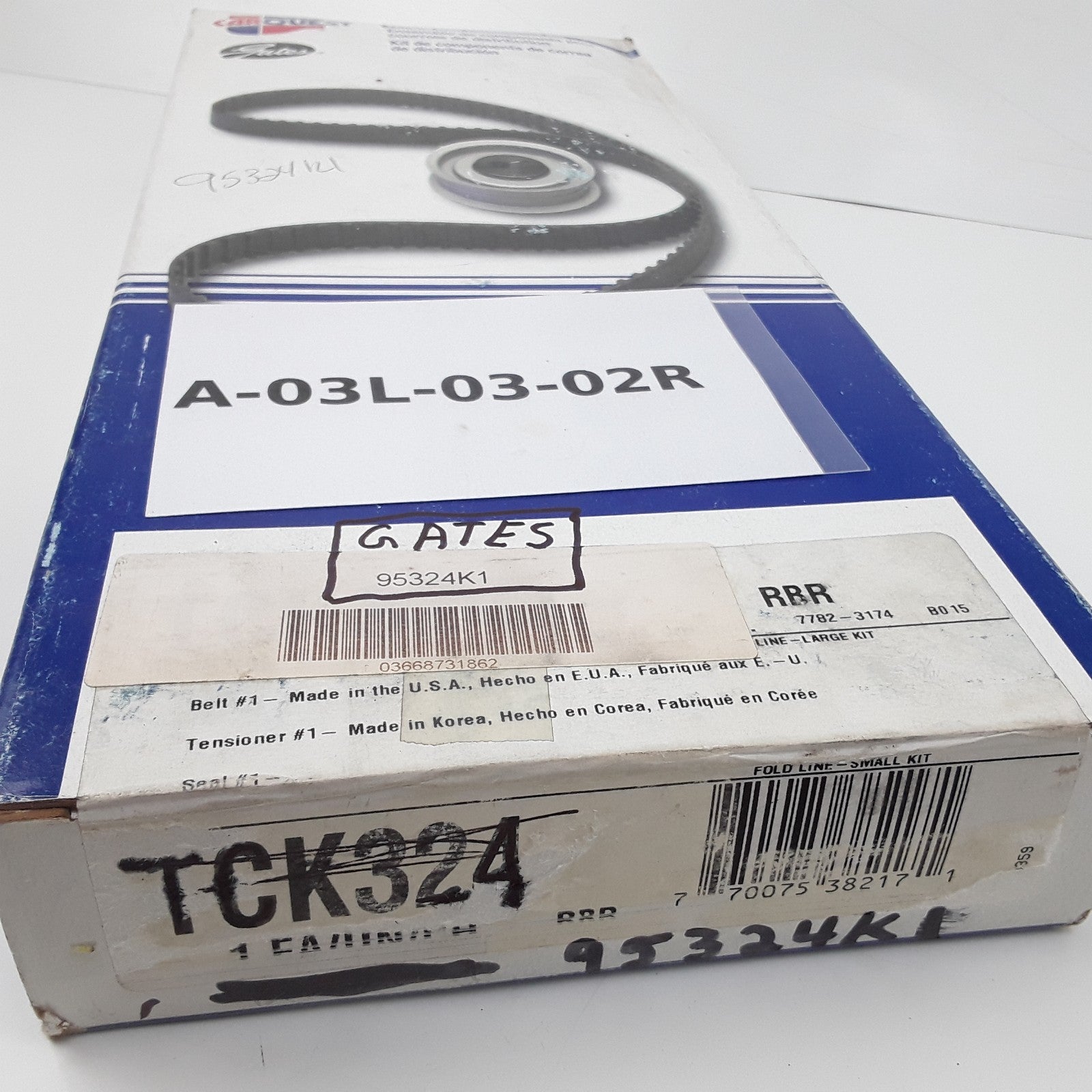 Gates 95324K1 Engine Timing Belt Kit Fits Hyundai Accent (2000 2001 2002 2003)