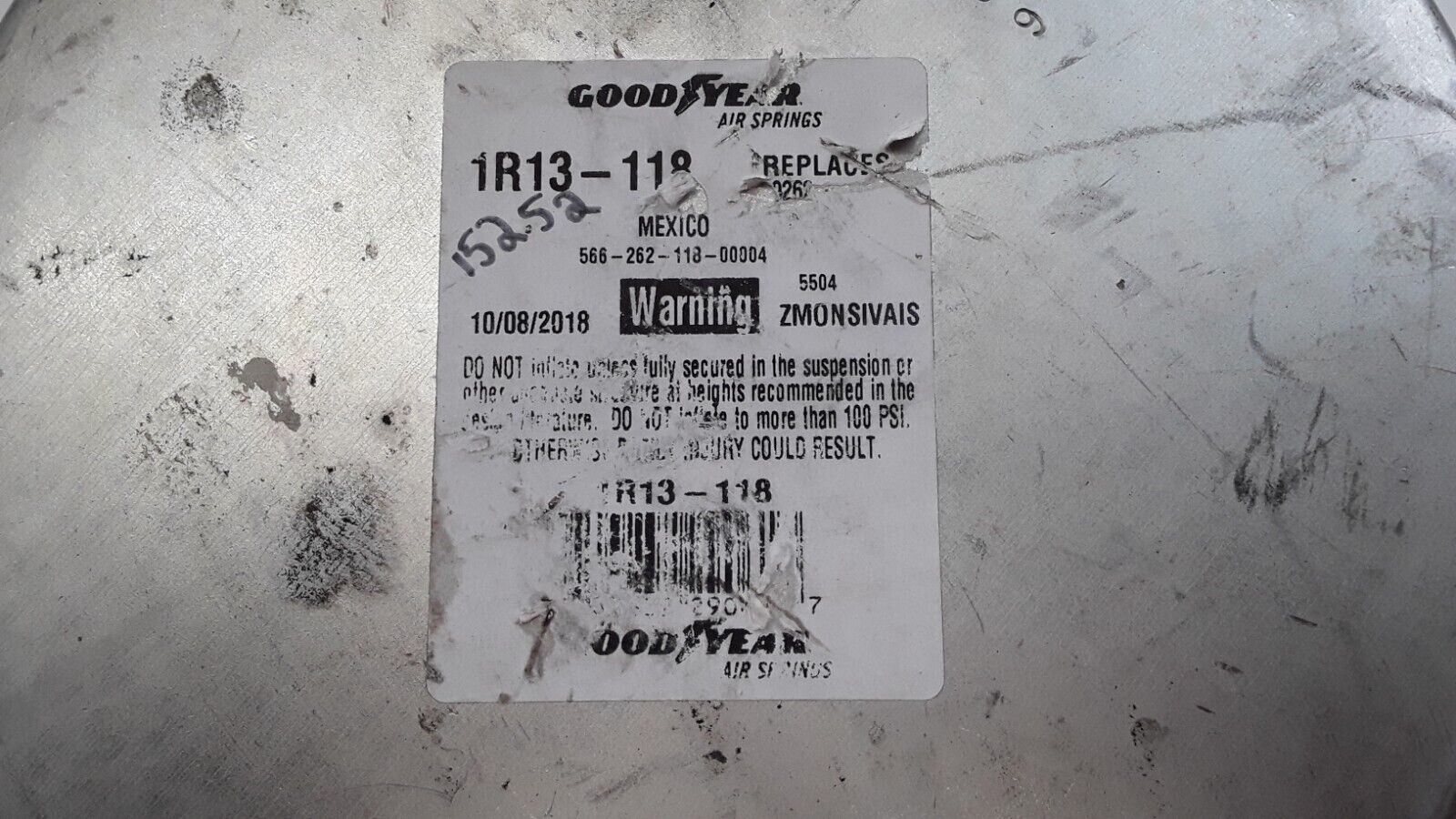 GENUINE Goodyear 1R13-118 Air Suspension Air Bag W01-358-9580 FAST FREE SHIPPING - HotCarParts