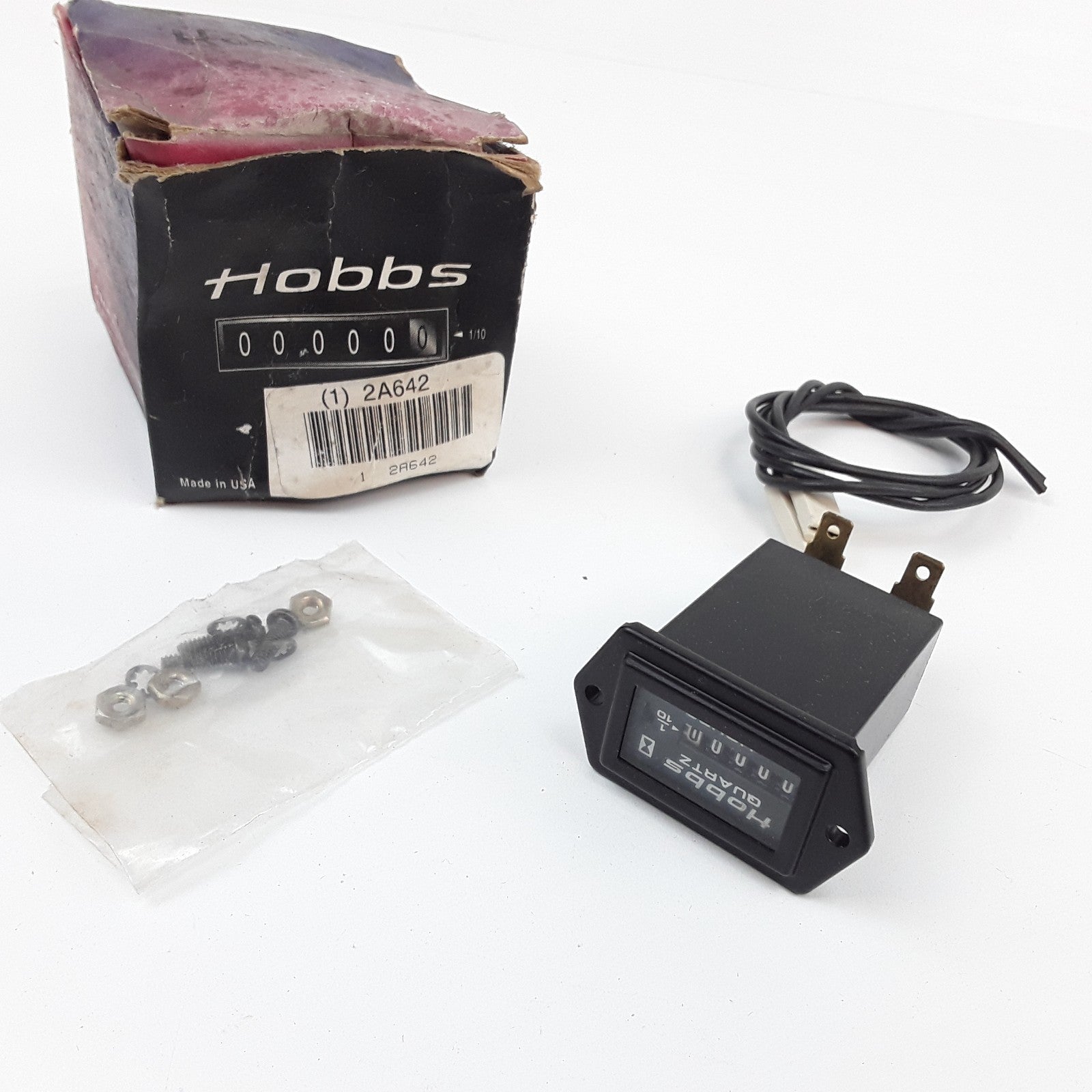 Hobbs 2A642 Quartz Hour Meter Heavy Duty Universal Use For Forklifts