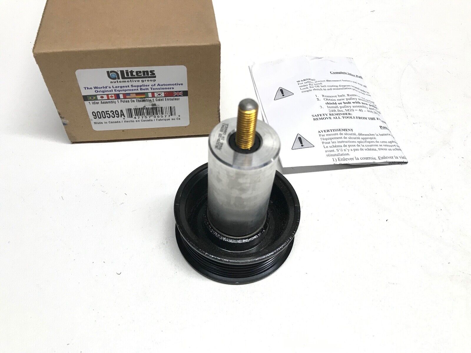 Drive Belt Idler Pulley-Belt Drive Idler Pulley Litens 900539A fits Ford FAST SH - HotCarParts