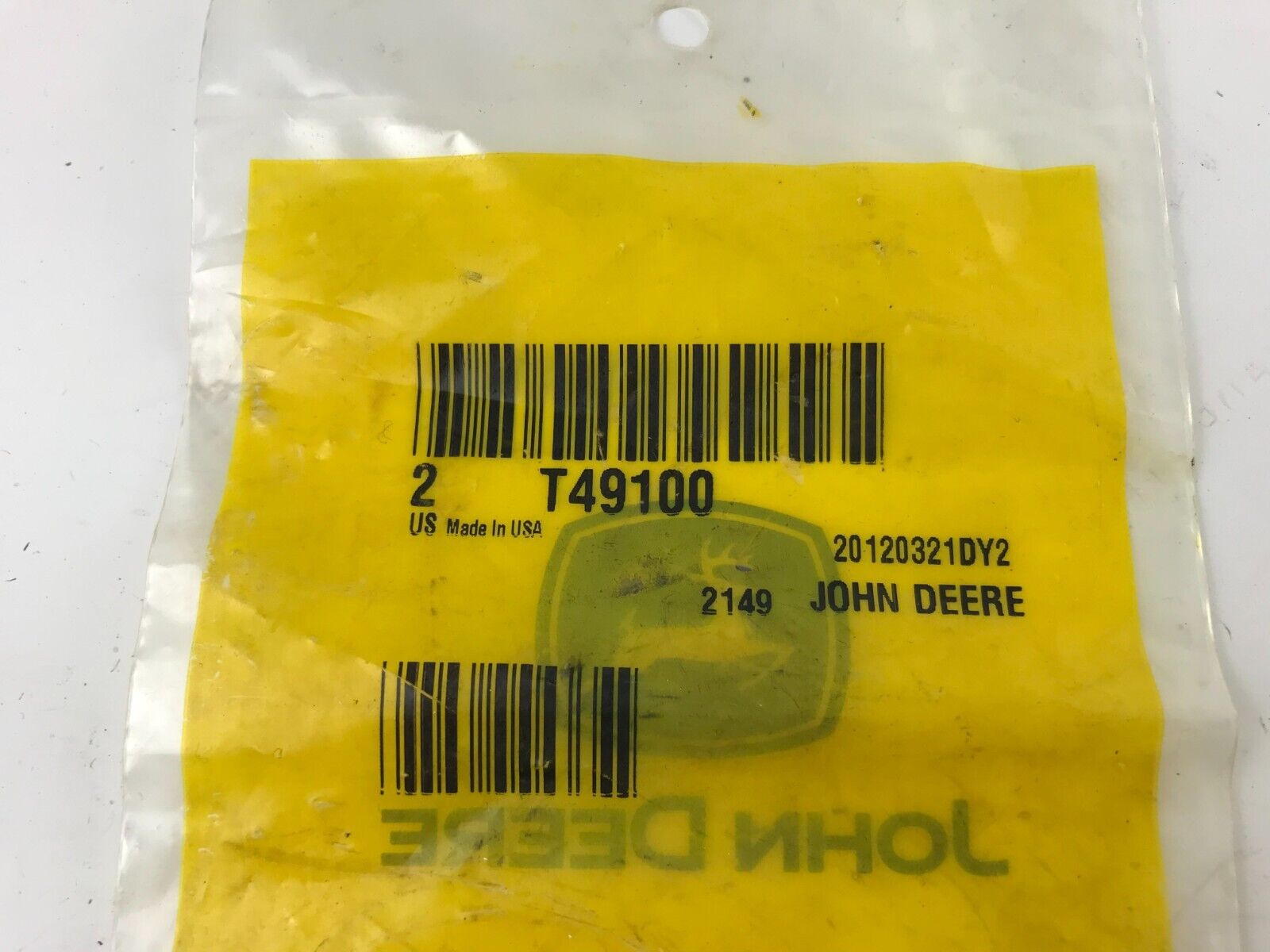 2 PCS. - GENUINE OEM John Deere Plate T49100 FAST SHIPPING - HotCarParts