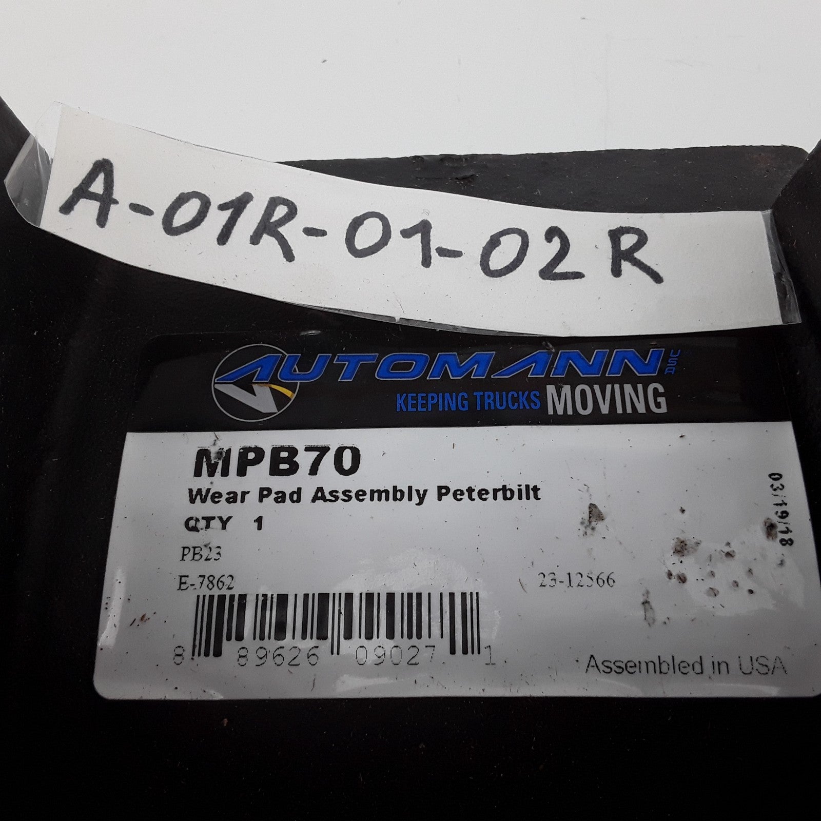 Automann MPB70 Wear Pad Assembly Heavy Duty For Peterbilt 23-12566 E7862 pb23
