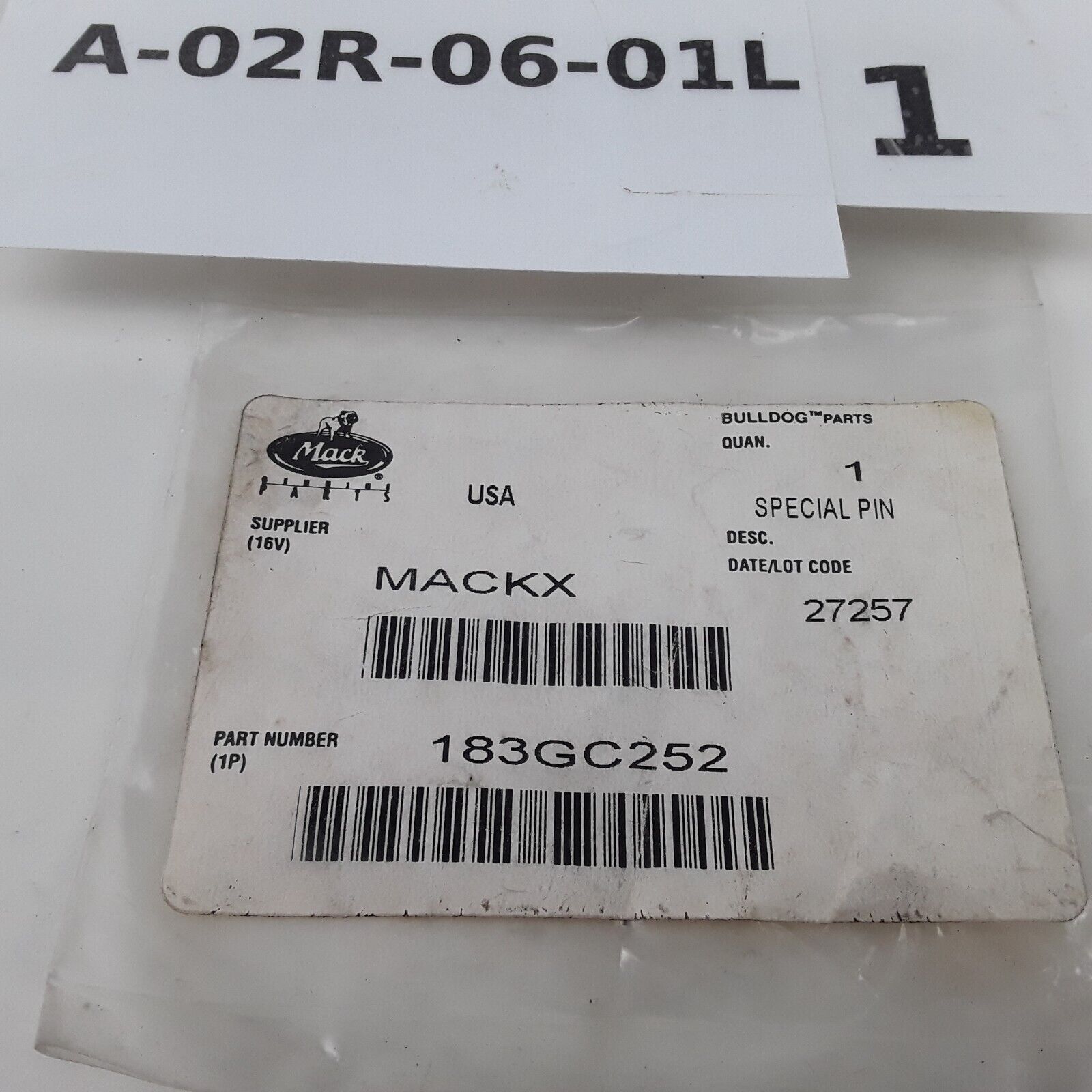 OEM Mack 183GC252 Special Pin Lifter Fits 2006 Mack CXN612/613 Fast Free Shipp