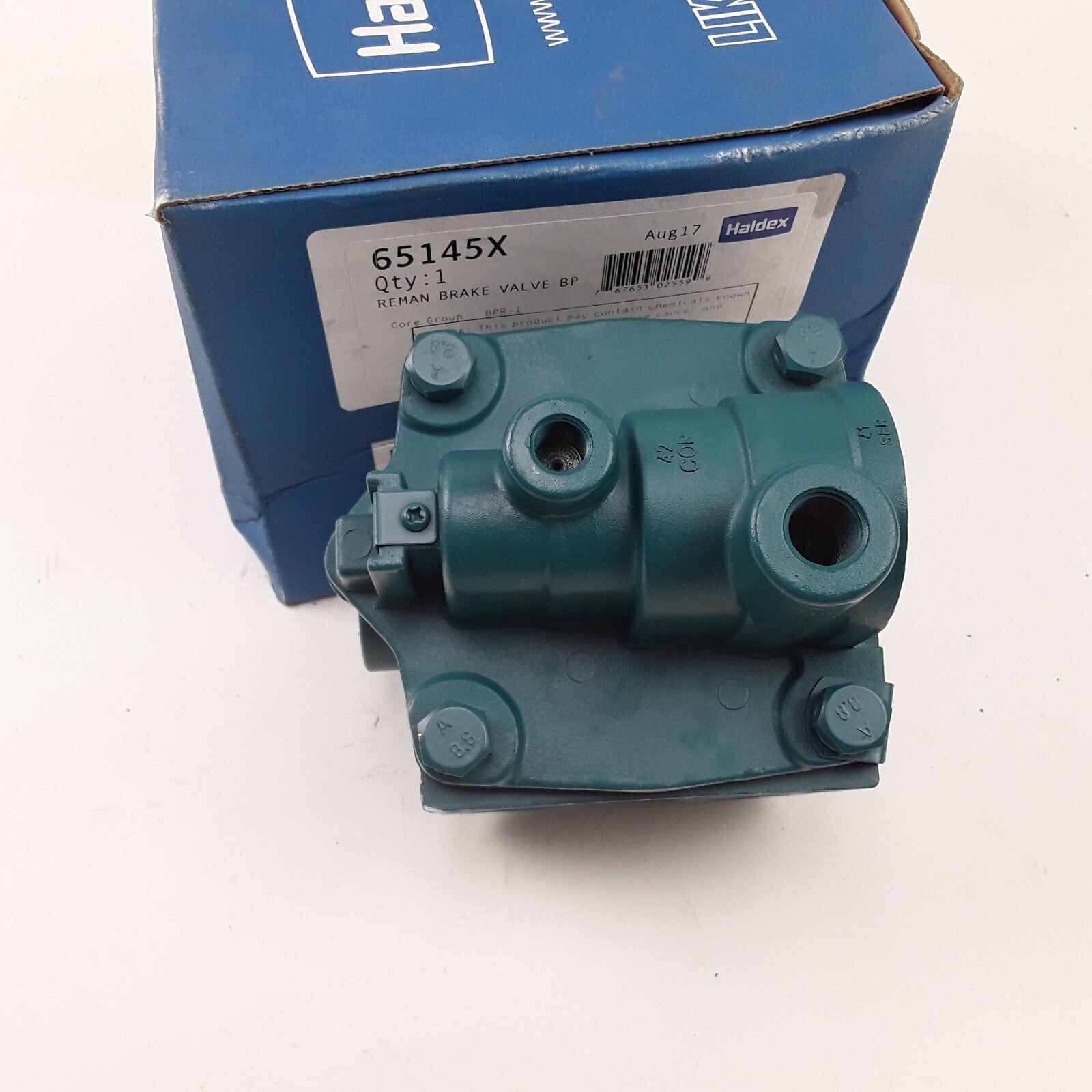 Haldex 65145X Reman Air Brake Relay Valve Assembly BPR1 4-Port Delivery