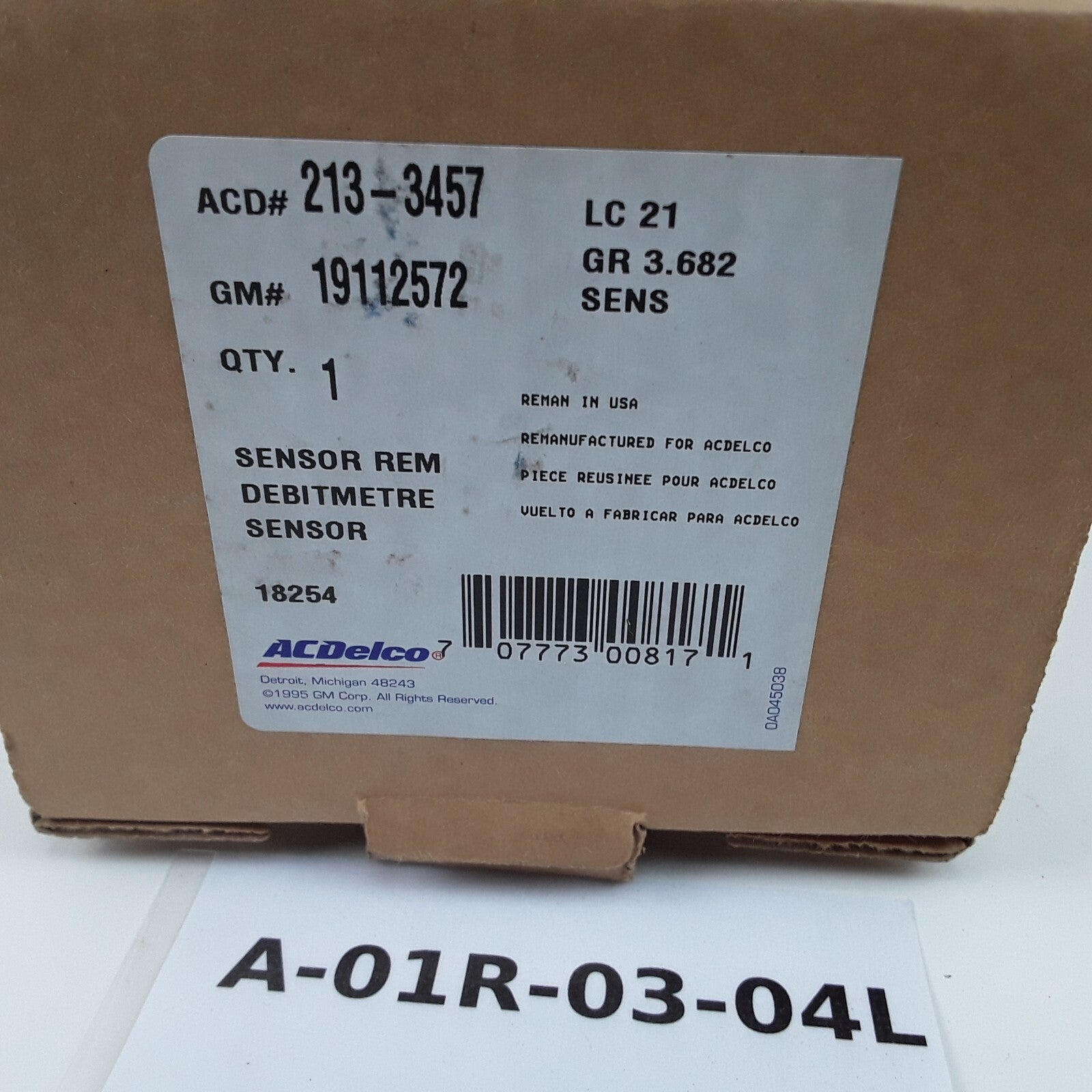 ACDelco 213-3457 Mass Air Flow Sensor For Cadillac GMC Chevrolet Pontiac 1993-02