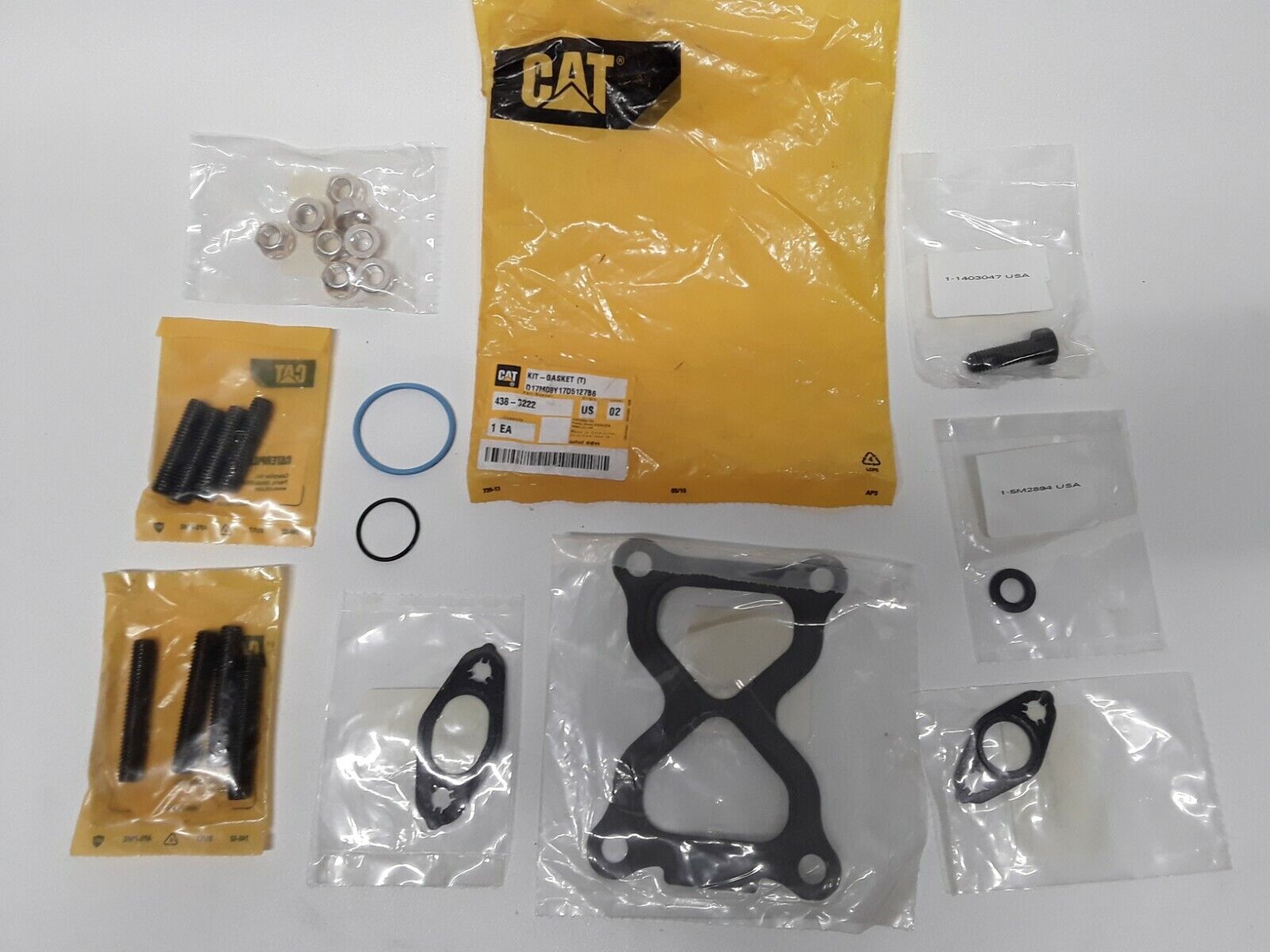 438-3222 CAT KIT GASKET,O-Ring,Bolt-Hex Head,LOCK-NUT,STUD-TAPERLOCK,WASHER-HARD - HotCarParts