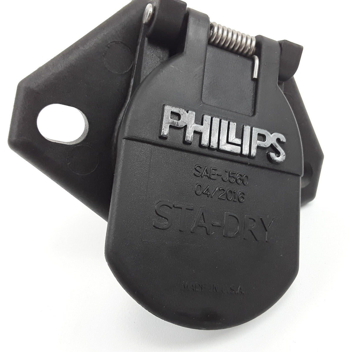 16-726 Phillips 7-Way Havy Duty STA-DRY 2-Hole Bullet w/locking clip Socket