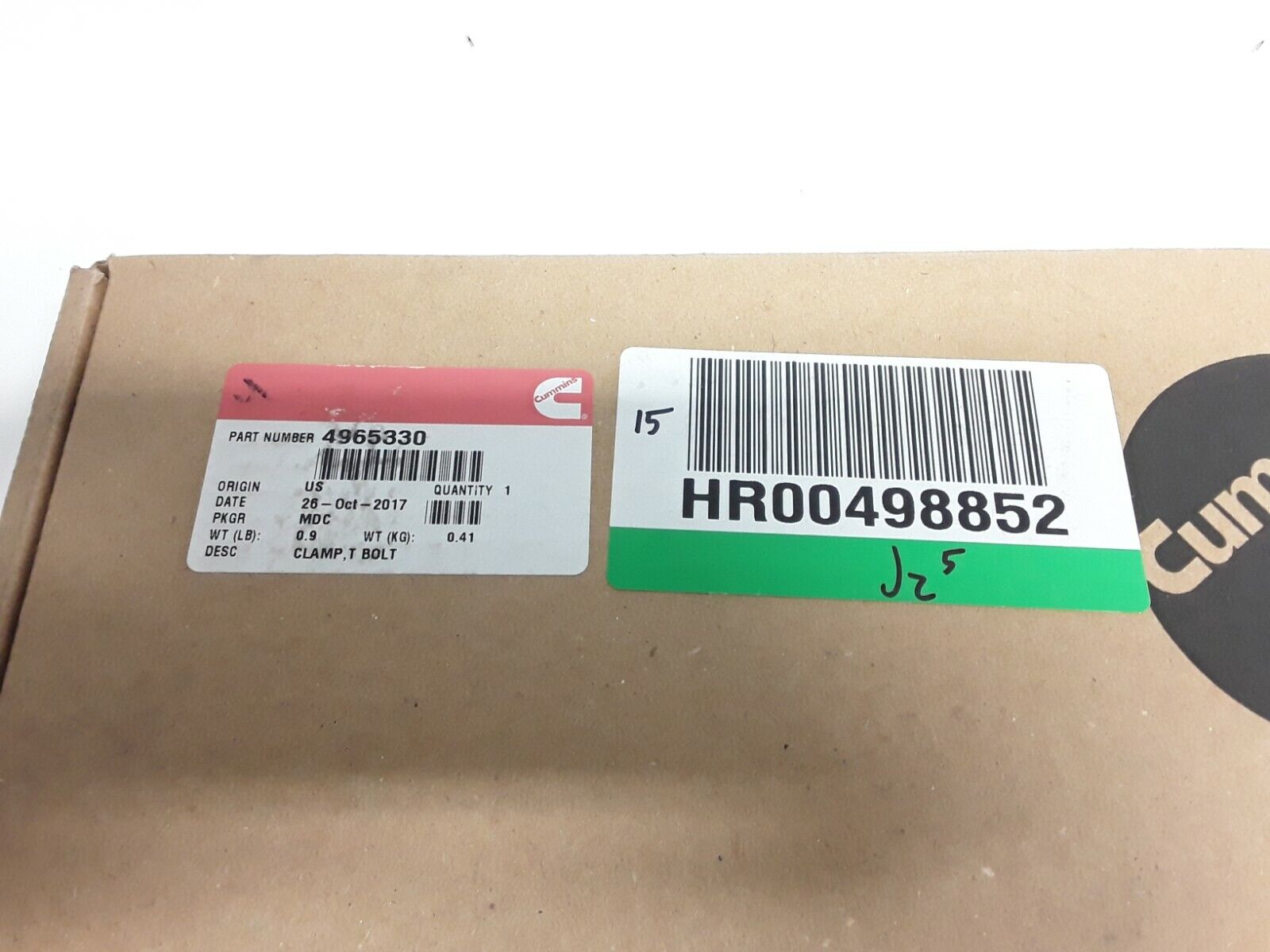 OEM CUMMINS 4965330 - CLAMP,T BOLT made in USA FAST FREE SHIPPING - HotCarParts