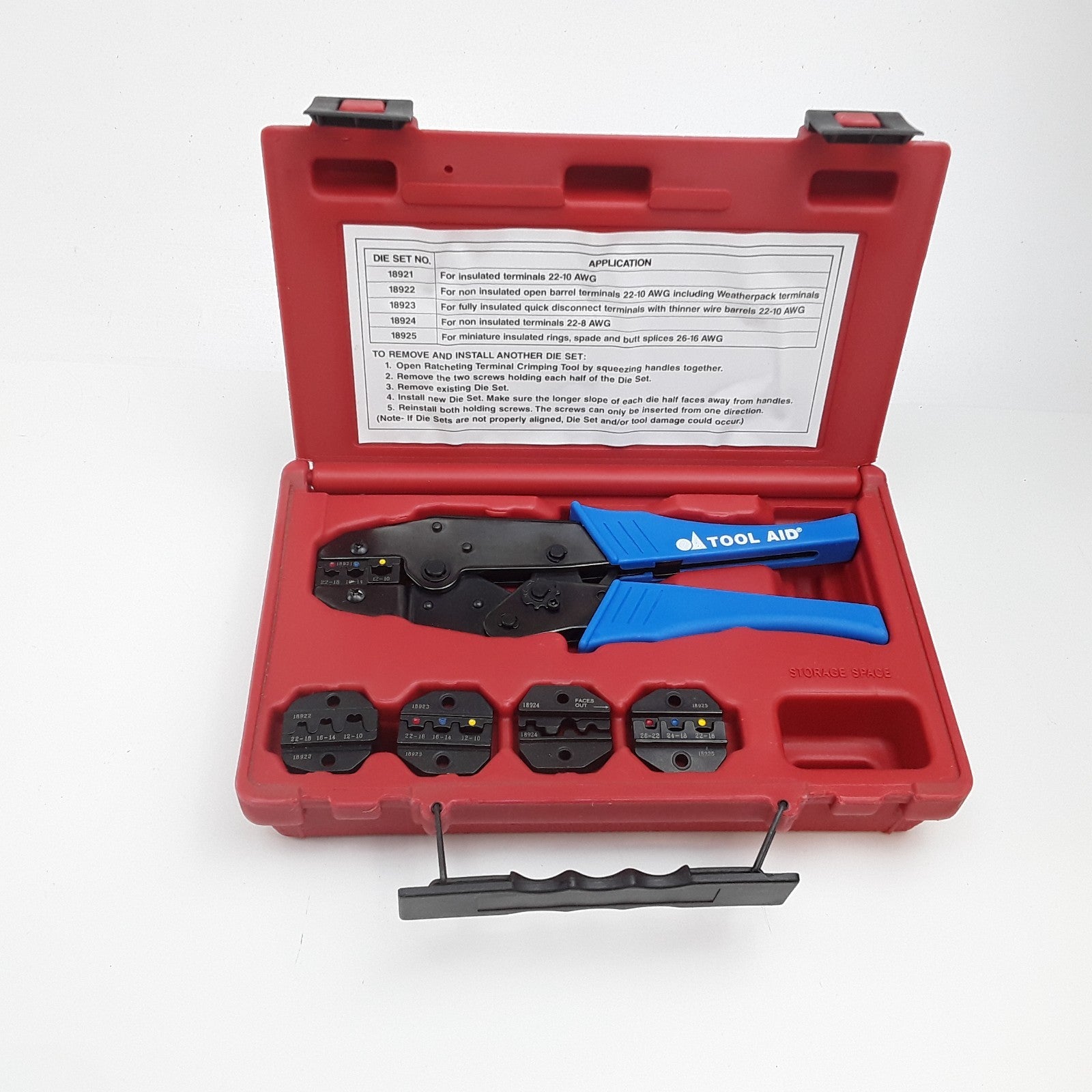 Tool Aid 18920 Ratcheting Terminal Crimping Kit Professional Automotive Tools