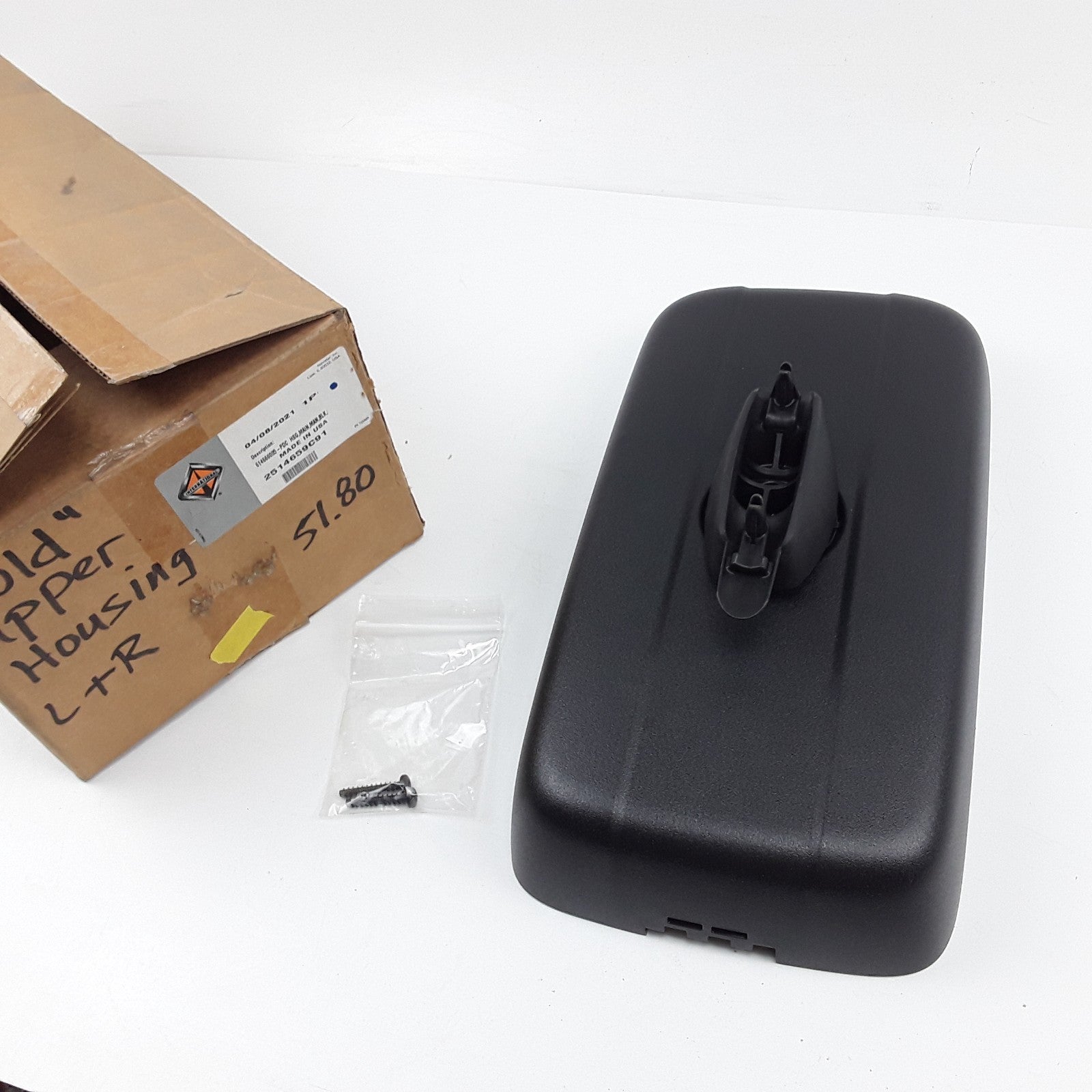 Left Right Door Mirror Housing Manual Black For Navistar International Trucks