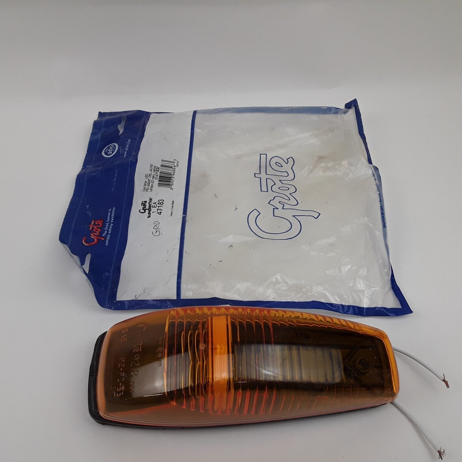 Grote Truck SuperNova Small Aerodynamic LED Cab Front Side Marker Light Amber