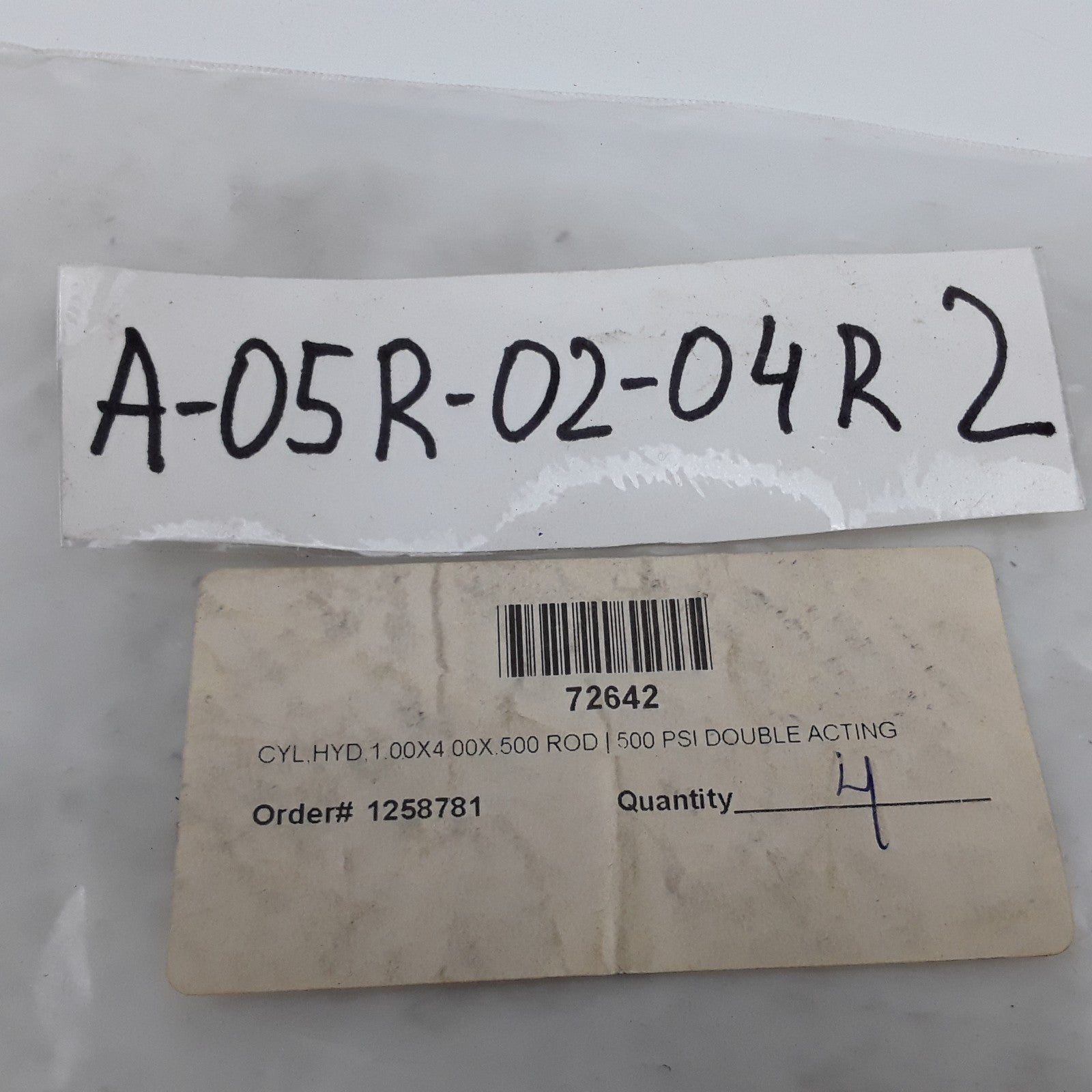 C & V CC-1000-2 X 4" DA Small Bore Cylinder Air & Hydraulic Valves 500 PSI