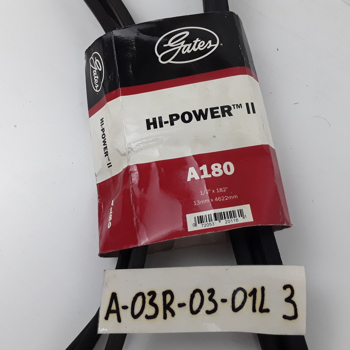 Gates A180 Belt For Massey Ferguson, 510SP, Chevrolet V-8 350, Straw Spreader