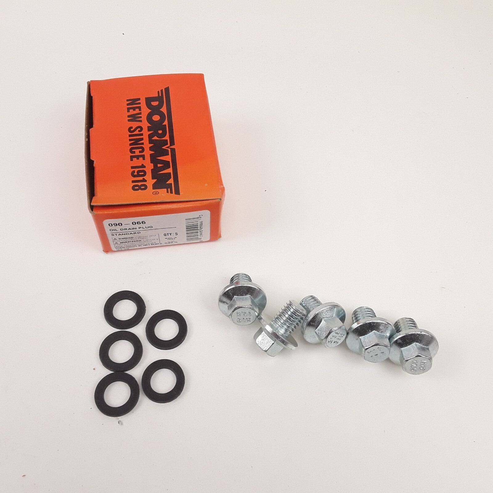 Set 5 Engine Oil Drain Plug Standard M12-1.75 Head Size 13mm Fits Buick Pontiac