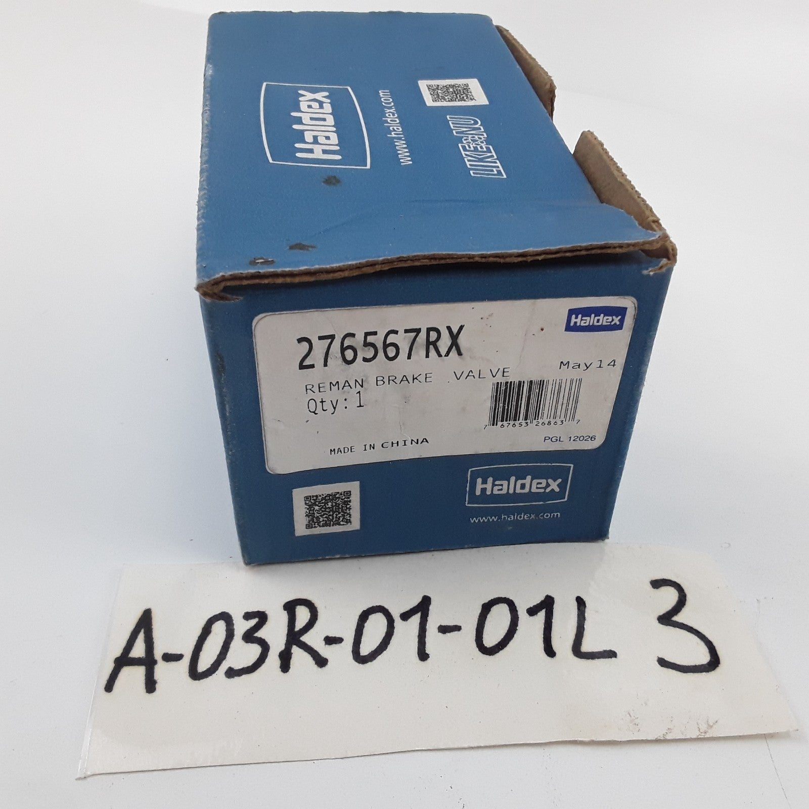 Haldex 276567RX Push-Pull Hand Control Valve Remanufactured 1/8" Delivery Port