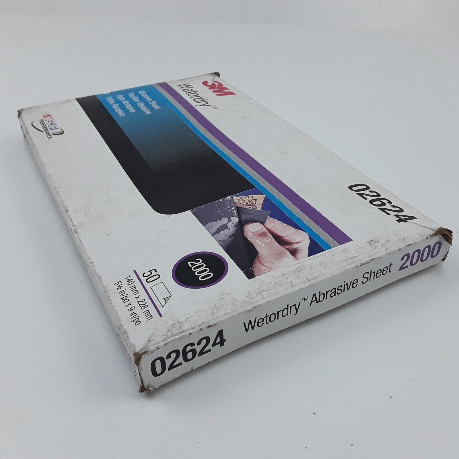 3M 02624 Wetordry Abrasive Sheet 5 1/2 in X 9 in 2000 Grit 50 Sheets Per Carton
