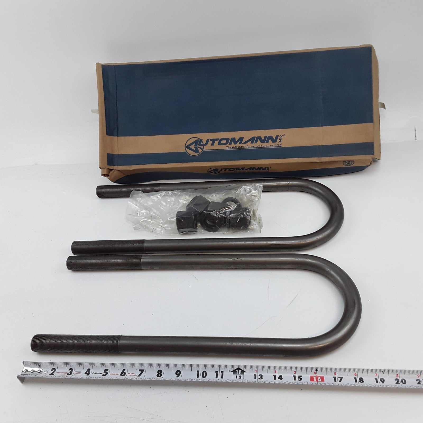 Leaf Spring Axle U-Bolt Kit 1.00" Dia. x 5.00" Width x 18.00" Length Round Bend