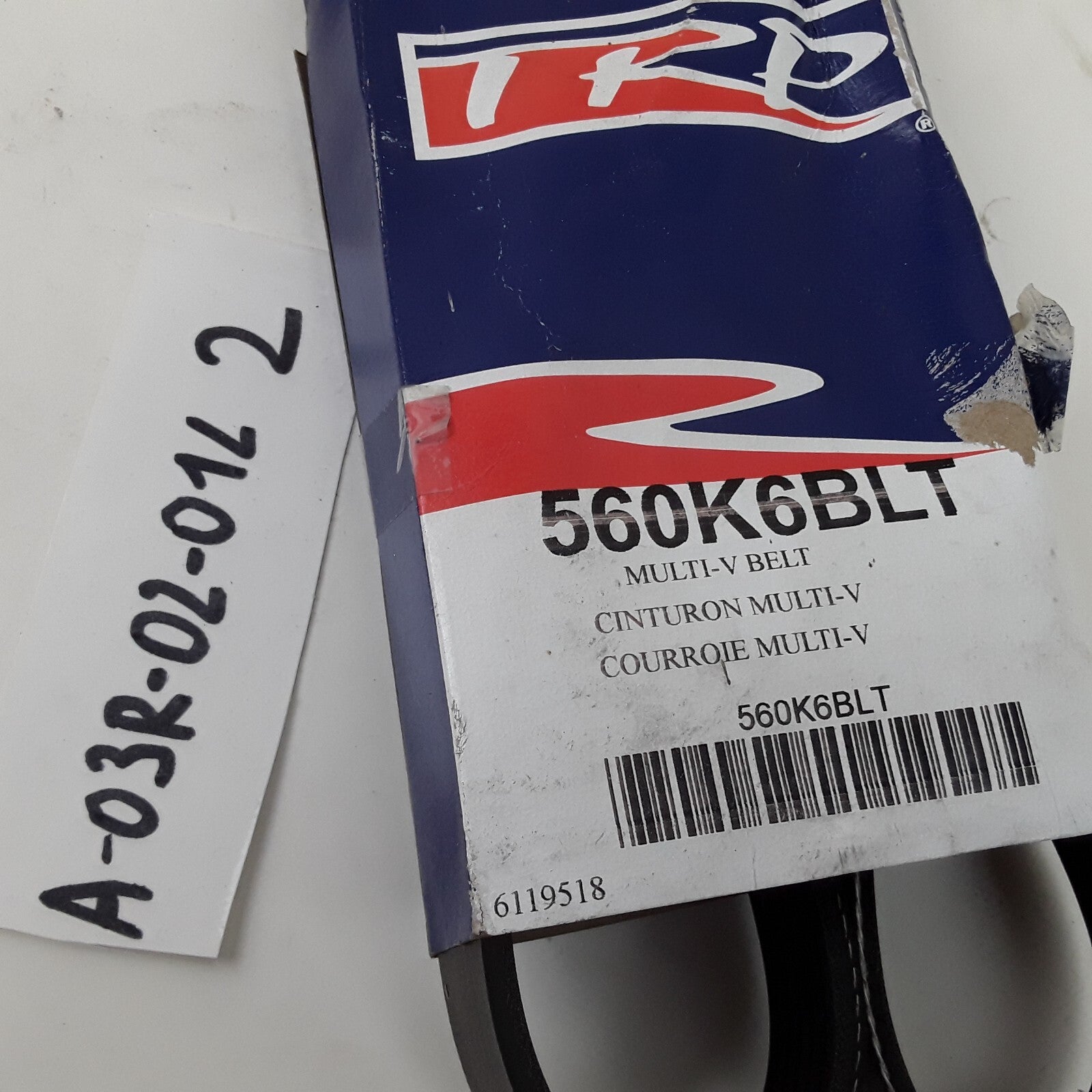 TRP 560K6BLT Multi V Belt-poly 6 Ribs X 56 El 6PK1420