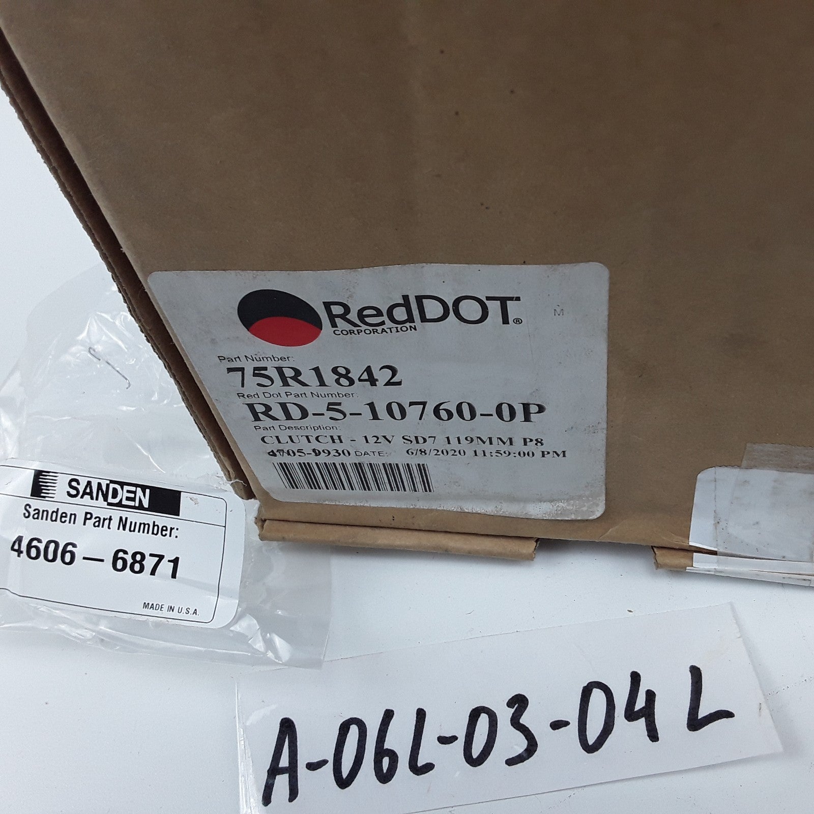 Red Dot 75R1842 A/C Compressor Clutch Assembly 12V 119mm Heavy Duty