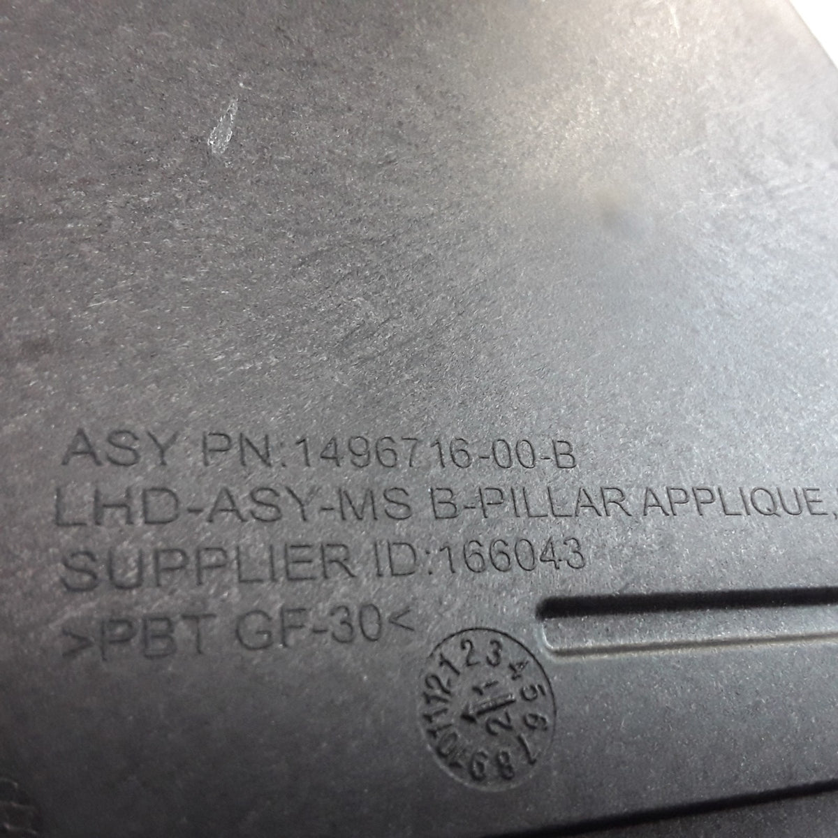 1496707-S0-B Left Hand B-Pillar Applique Assembly For Tesla Model S Genuine OEM
