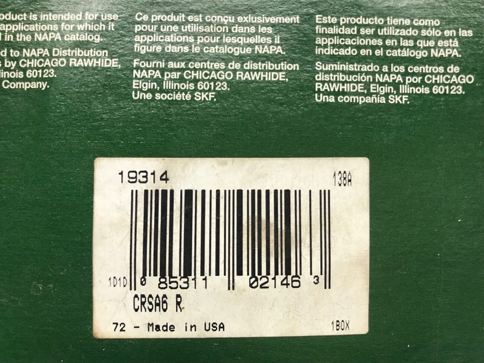 OIL SEAL GENUINE NAPA19314 FAST FREE SHIPPING - HotCarParts