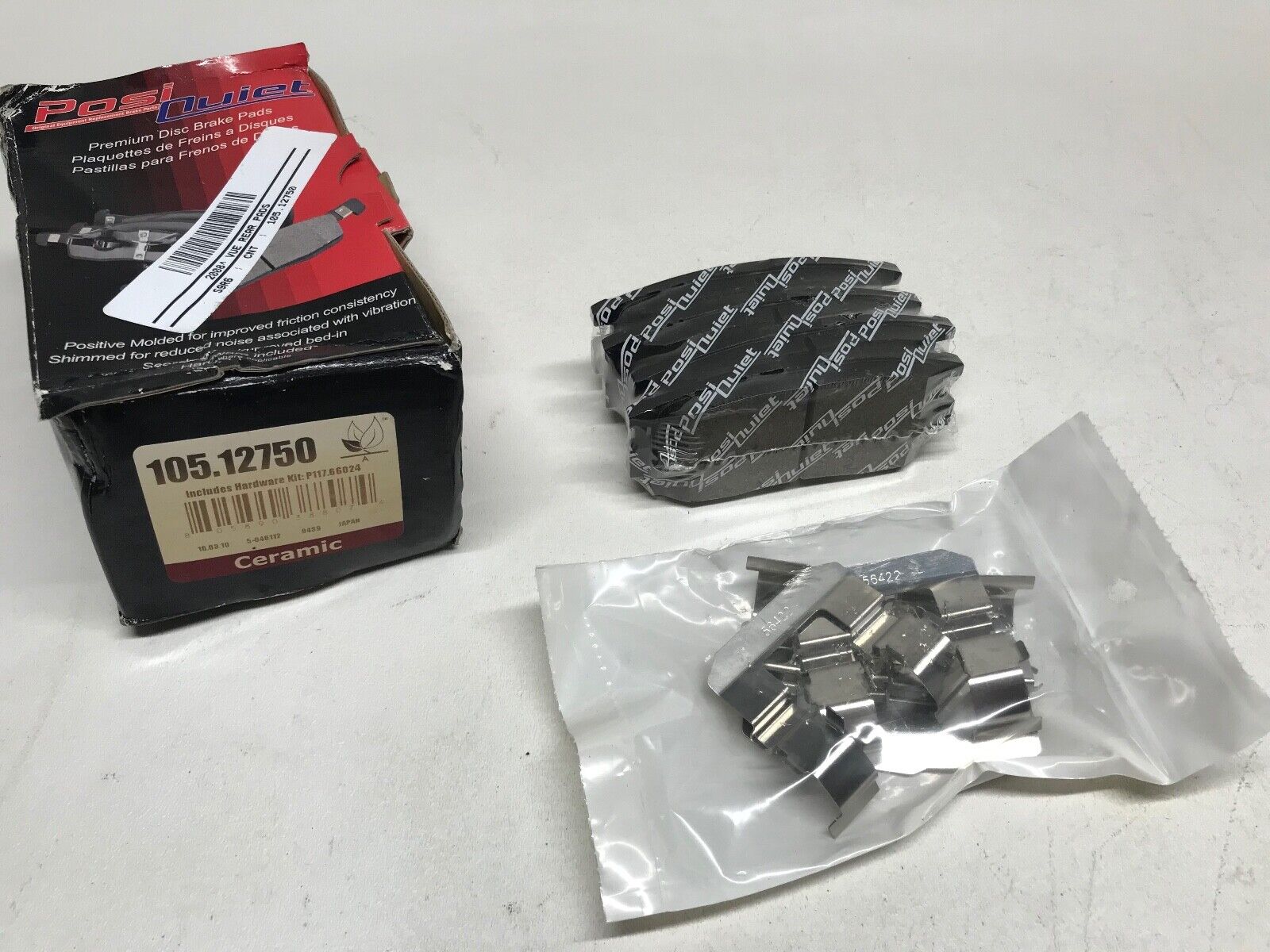 Disc Brake Pad Set Rear Centric Posi Quiet 105.12750 for Chevrolet, GMC, Pontiac - HotCarParts