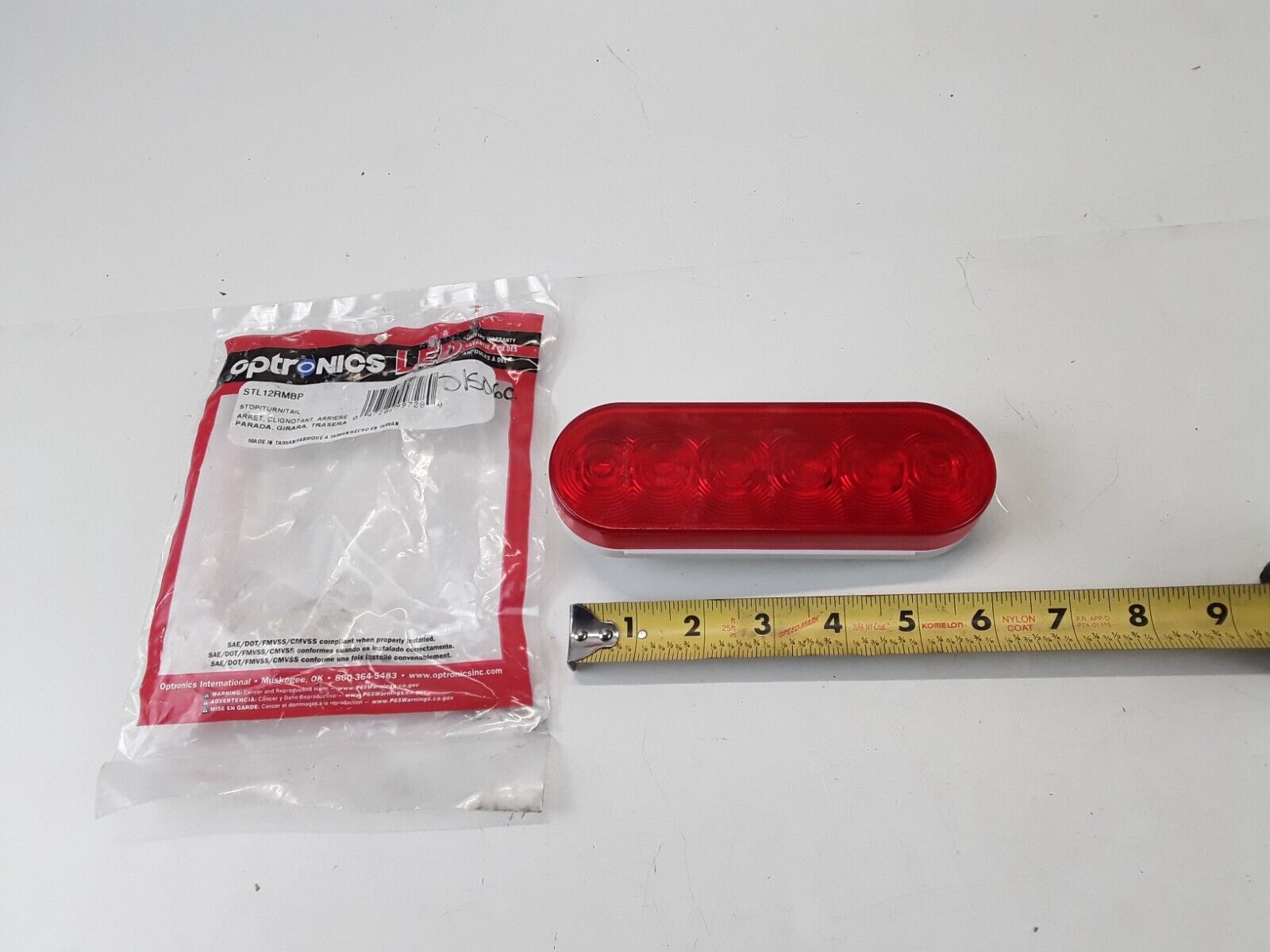 Optronics STL-12RB LED Fleet Red Stop/Turn/Tail 6 inches Oval, 6 LED light only - HotCarParts