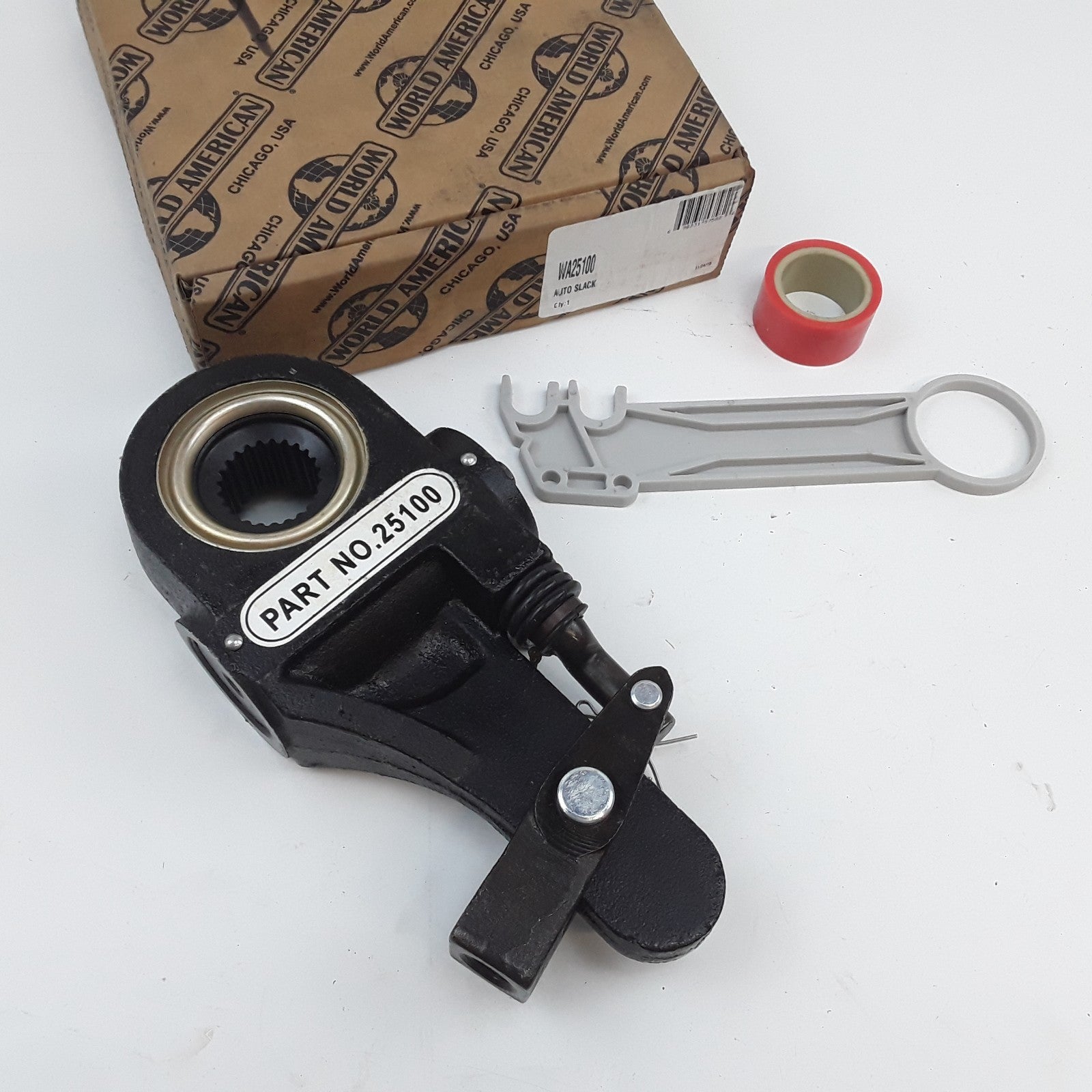 World American WA25100 Automatic Slack Adjuster 1-1/4"-10 Spline, 5.5" Arm A