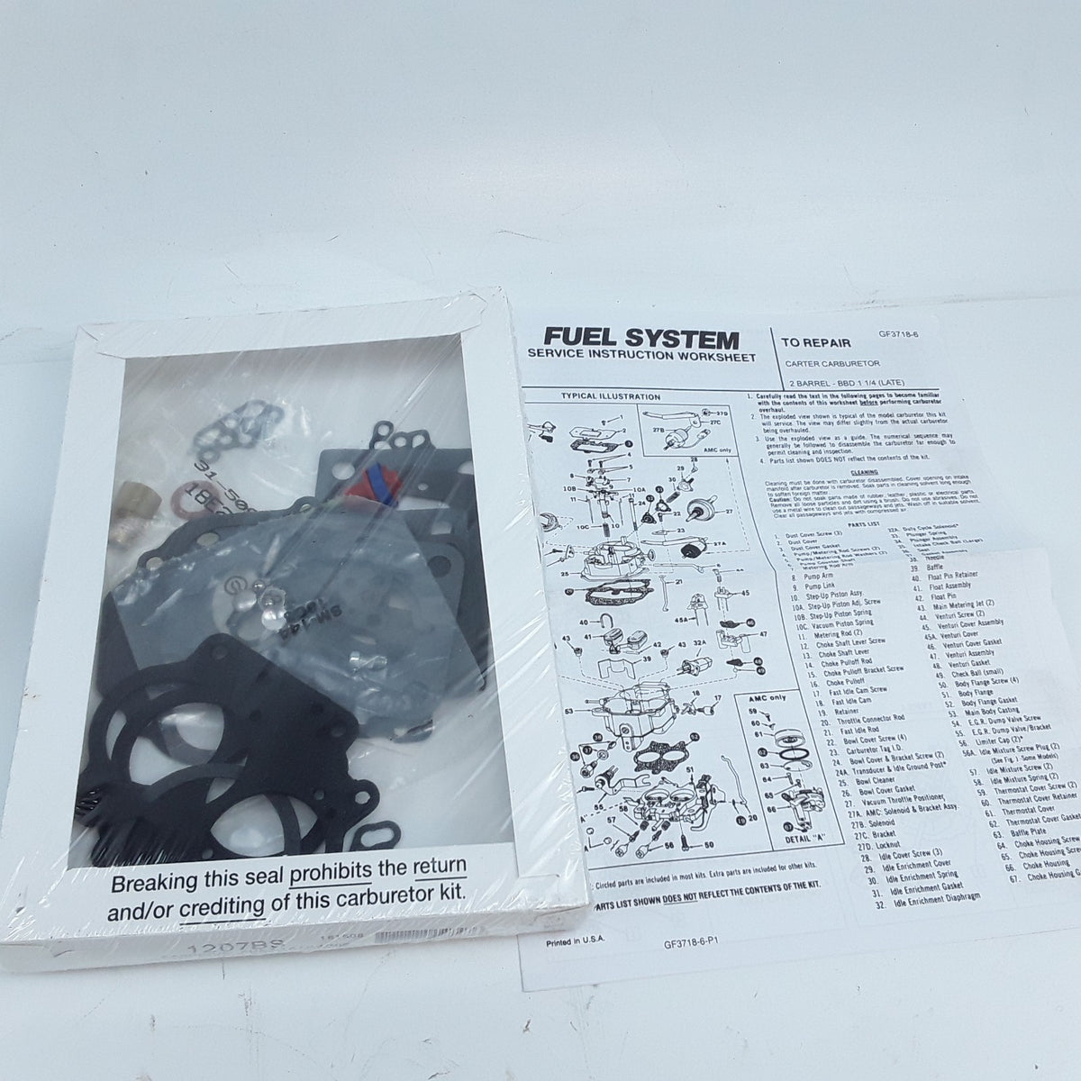 Carburetor Kit Fits Jeep Wagoneer J10 American Motors Matador Spirit (1976-1990)