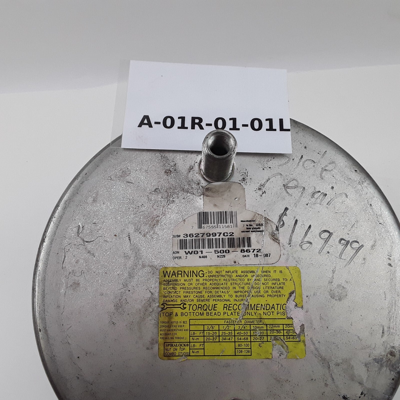 International 3627997C2 Prostar Heavy Duty Suspension Air Spring W01-500-8672