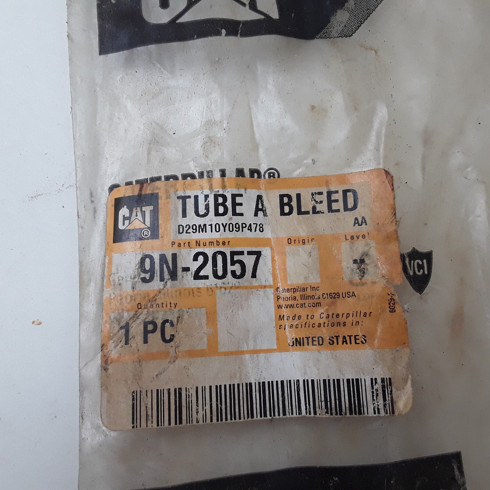 For Caterpillar OEM Cat  9N-2057 Tube A Bleed Easy Installation & Maintenance