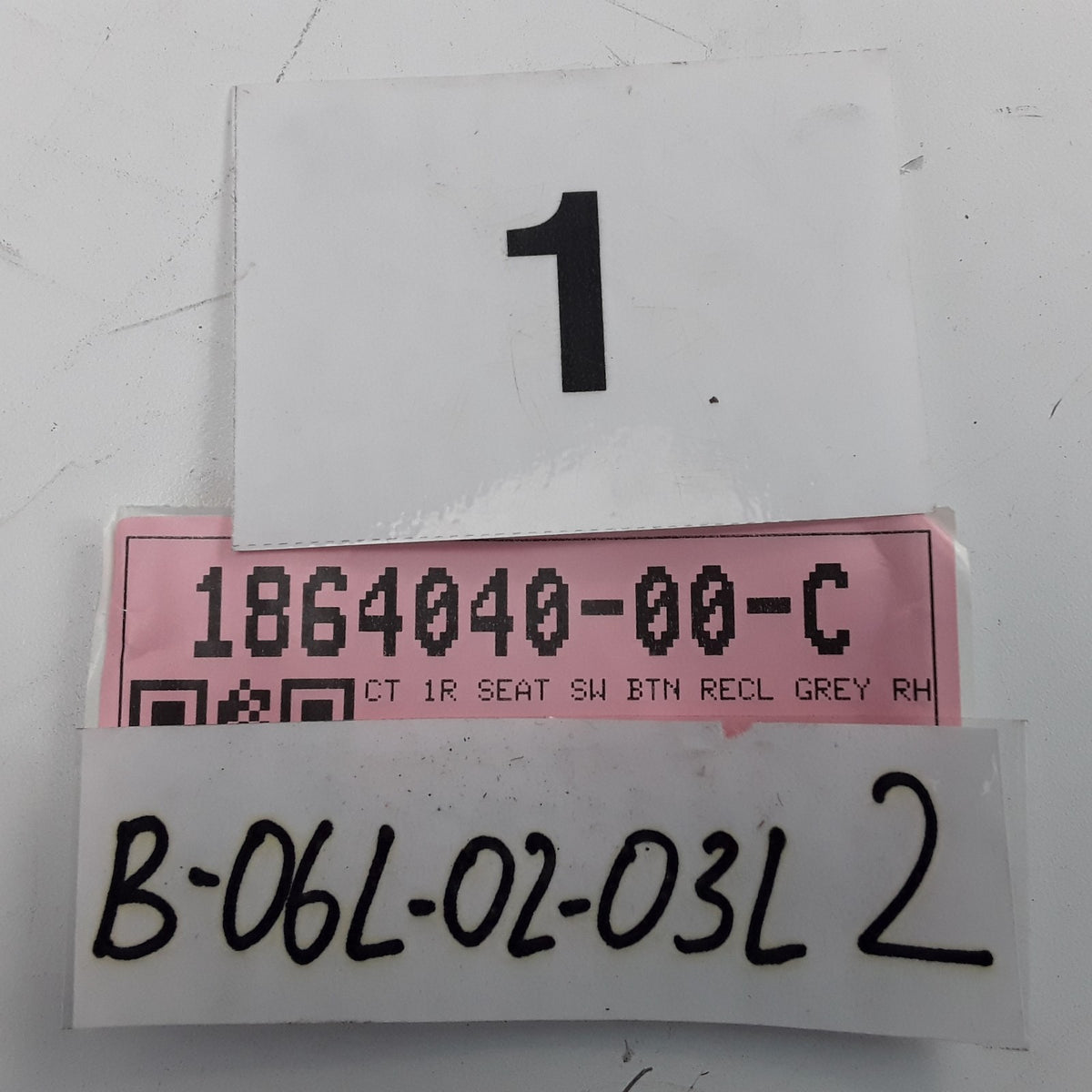 1864040-00-C Right Hand Grey Seat Recline Switch Button For Tesla Cybertruck OEM
