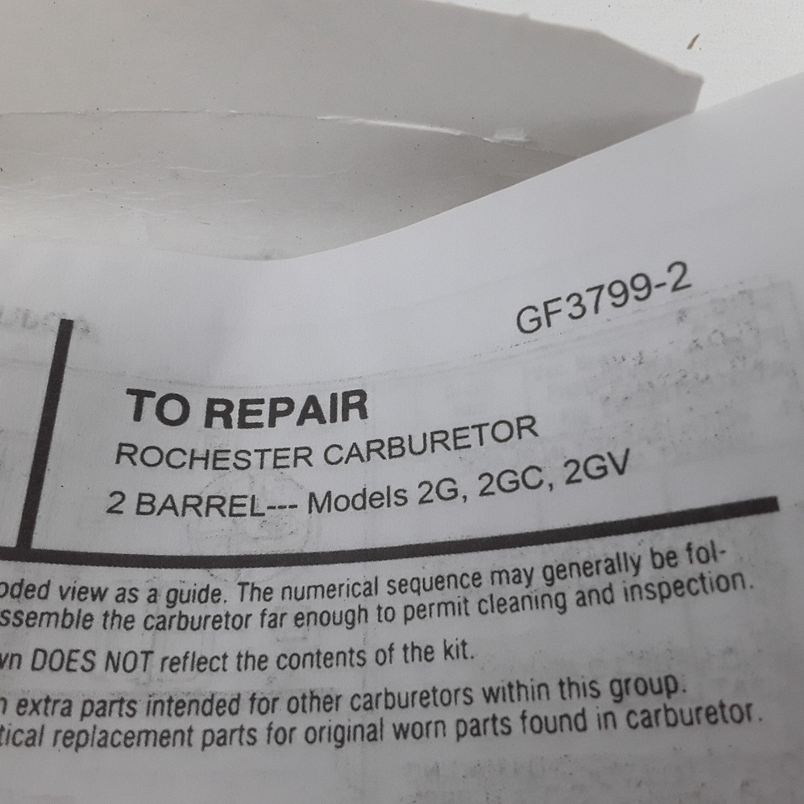 Carquest 96-142B Carburetor Repair Kit Fits Chevrolet GMC Jeep Pontiac 1966-1971