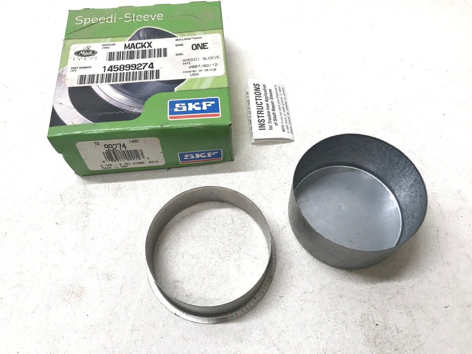 Manual Trans Repair Sleeve SKF 99274 / cross# for MACK 145899274 - HotCarParts