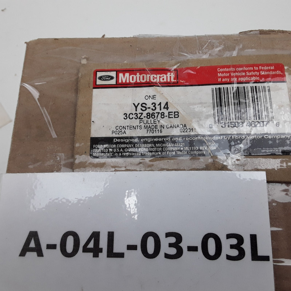 Motorcraft YS-314 Kittension Belt Idler Pulley for Ford E-Series 2003-2019