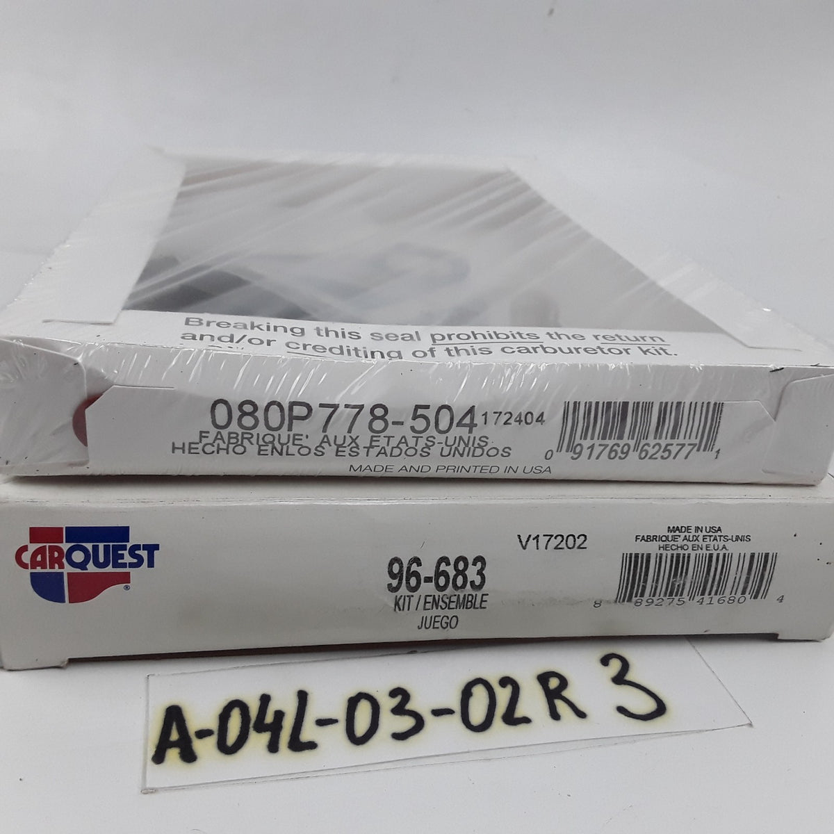 Carquest 96-683 Carburetor Repair Kit Replaces 861A 2G1463 R6623A 12054 865 874