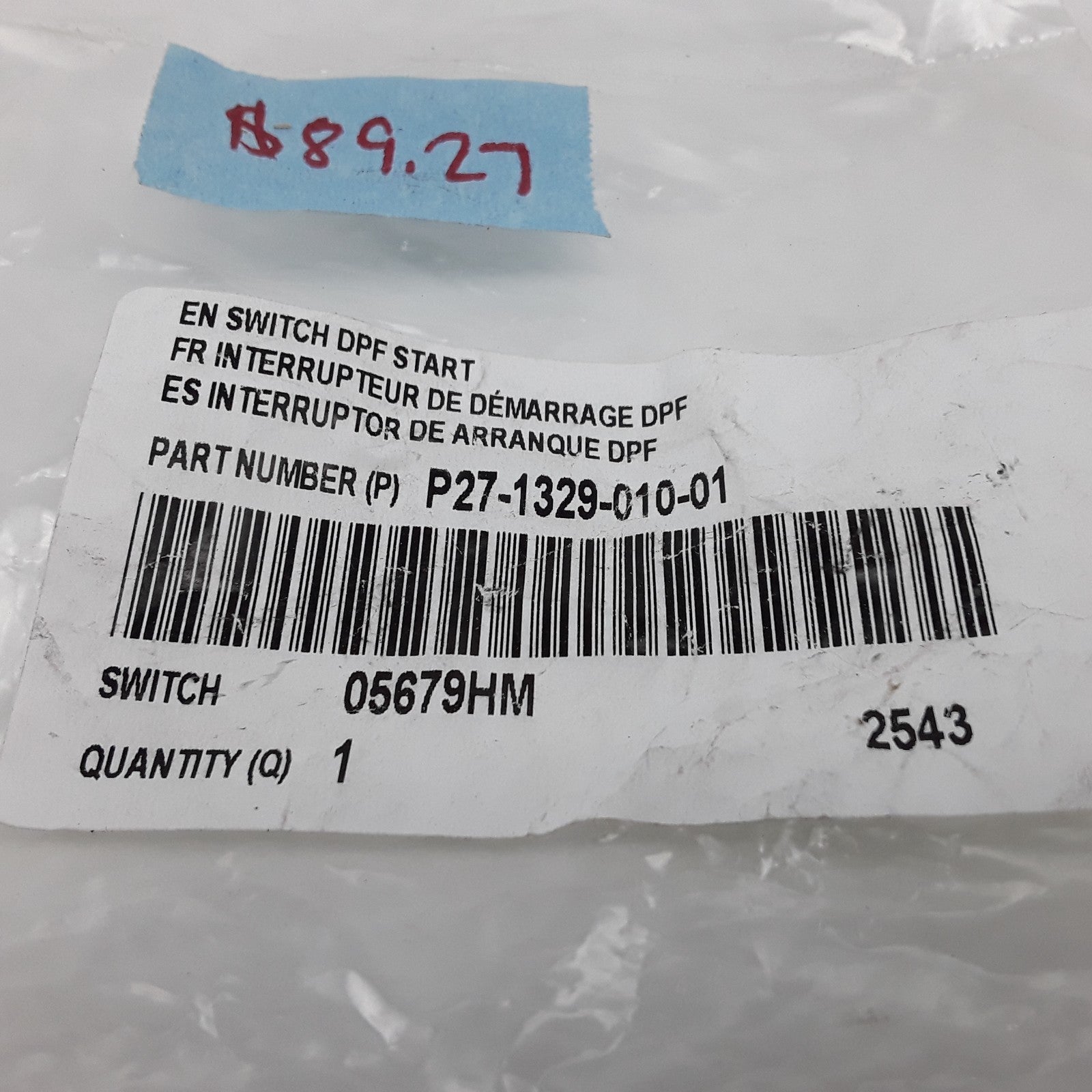 Diesel Particulate Filter (DPF) Regeneration Switch Fits Kenworth Trucks