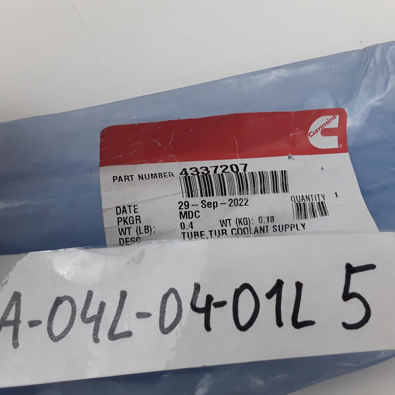 OEM Cummins 4337207 Flexible Hose Assembly Fits EPA13 15 Liter ISX QSX Engines