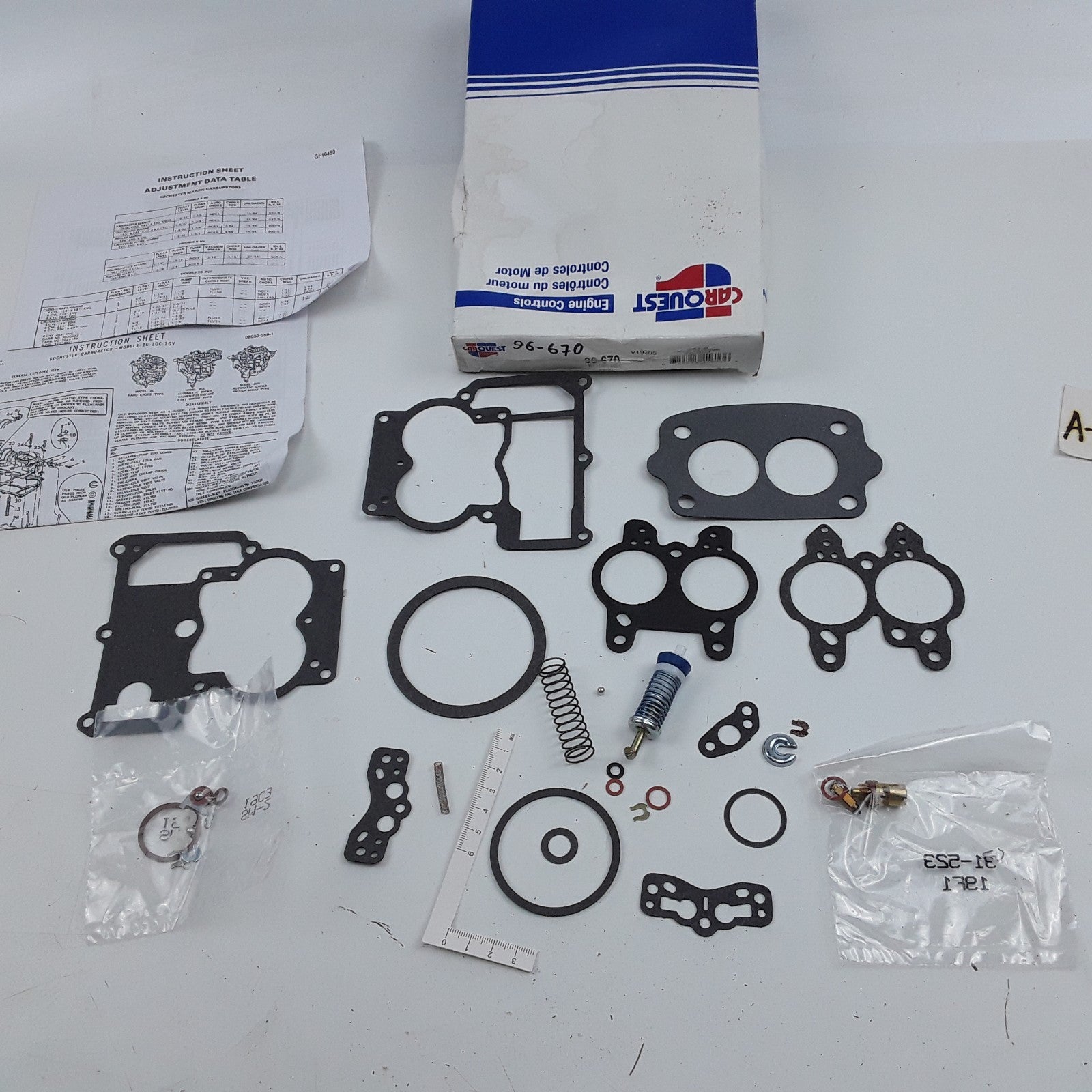 Carburetor Repair Kit Rochester Marine,Model B-BC H-HV 2G-2GC 164, 194, 225, 230