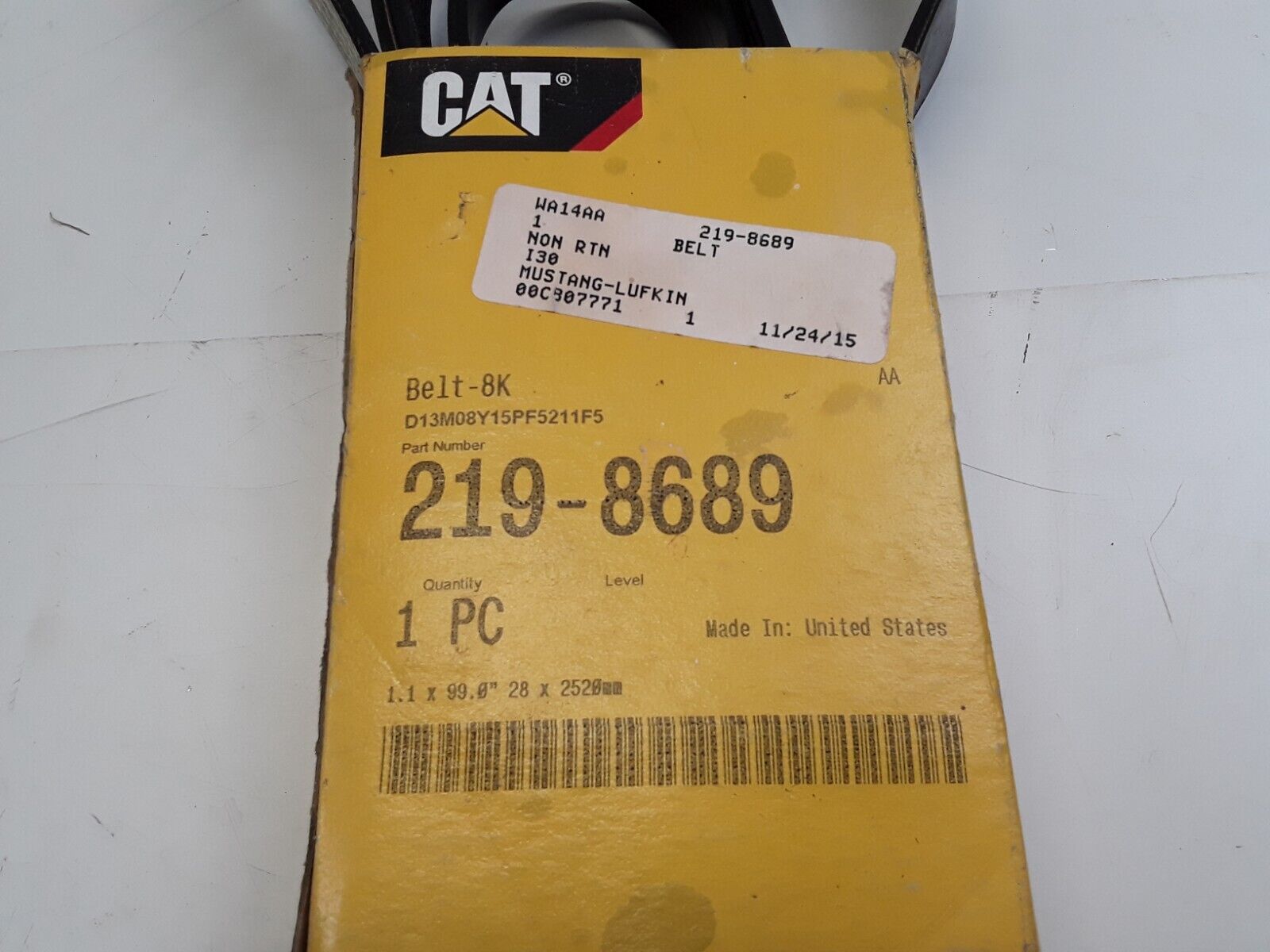 Genuine Belt CAT 219-8689 Fits Caterpillar D8R D8T D8 583T 587T PL83 PL87 - HotCarParts