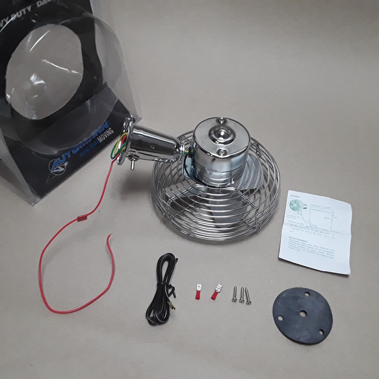 Dash Metal Fan 24 Volt 6in Two 2-Speed Heavy Duty For Trucks RV and Automotive