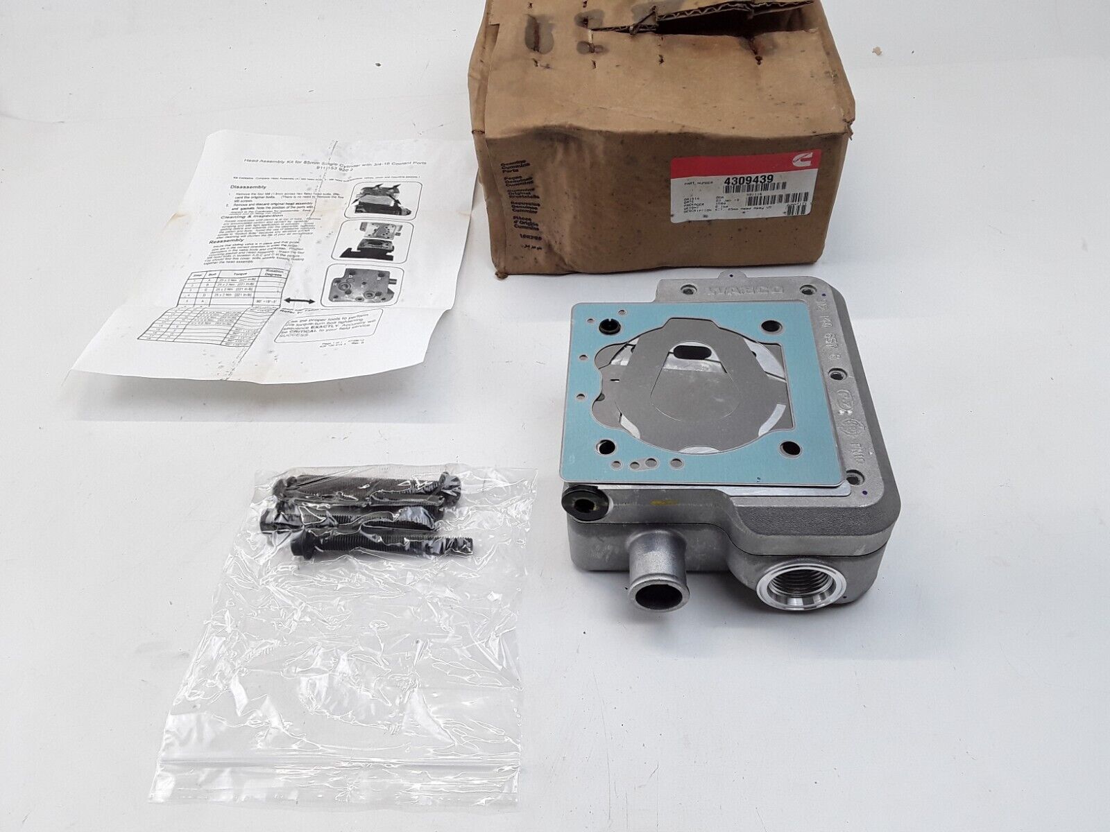 Genuine OEM Cummins 4309439 For Wabco 9121406576 Air Compressor Cylinder Head - HotCarParts