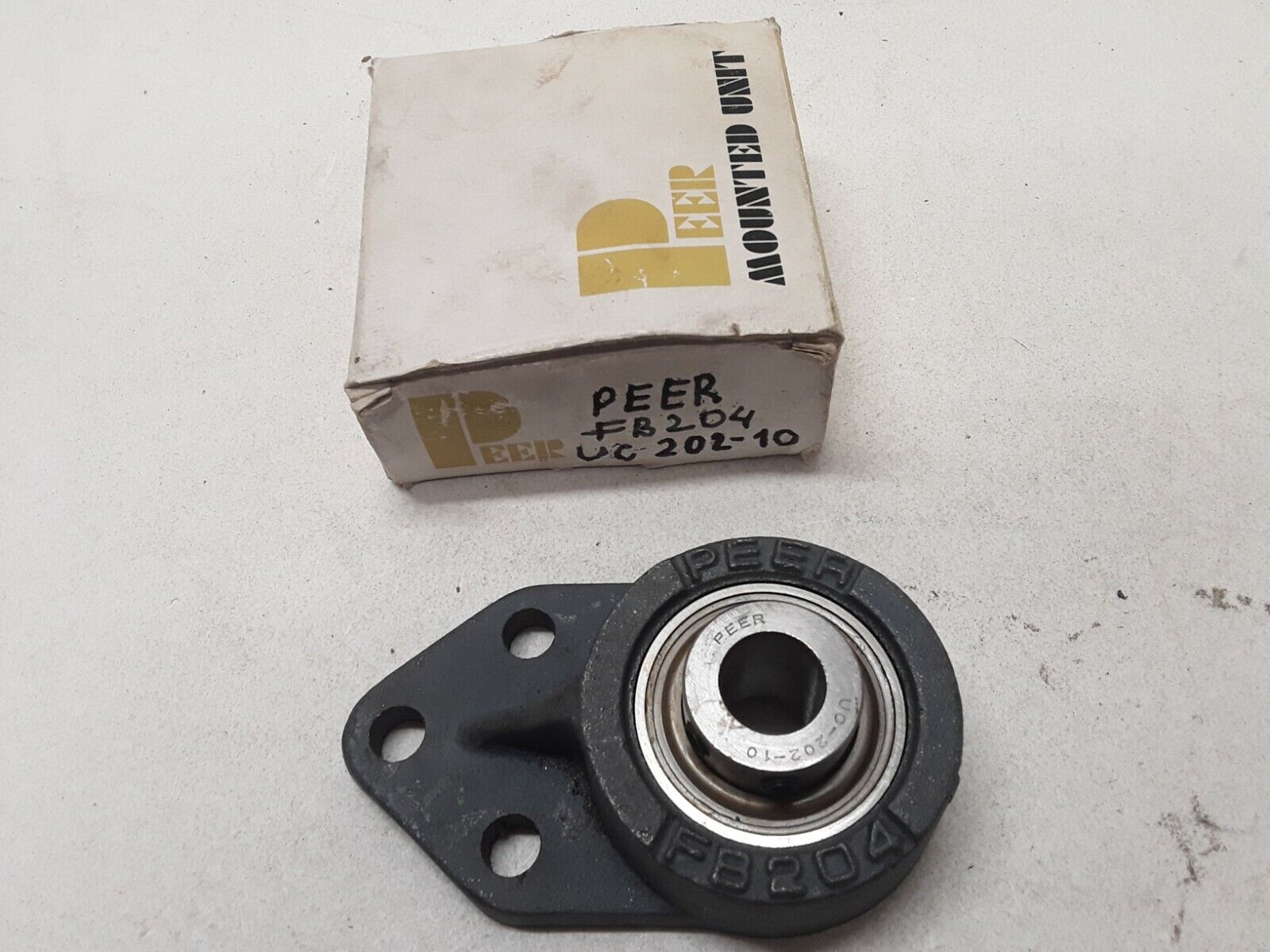 OEM PEER UCFB204 Bearing 3 Bolt Flange Bracket Cast Iron 3/4" Bore PEER FB204 - HotCarParts