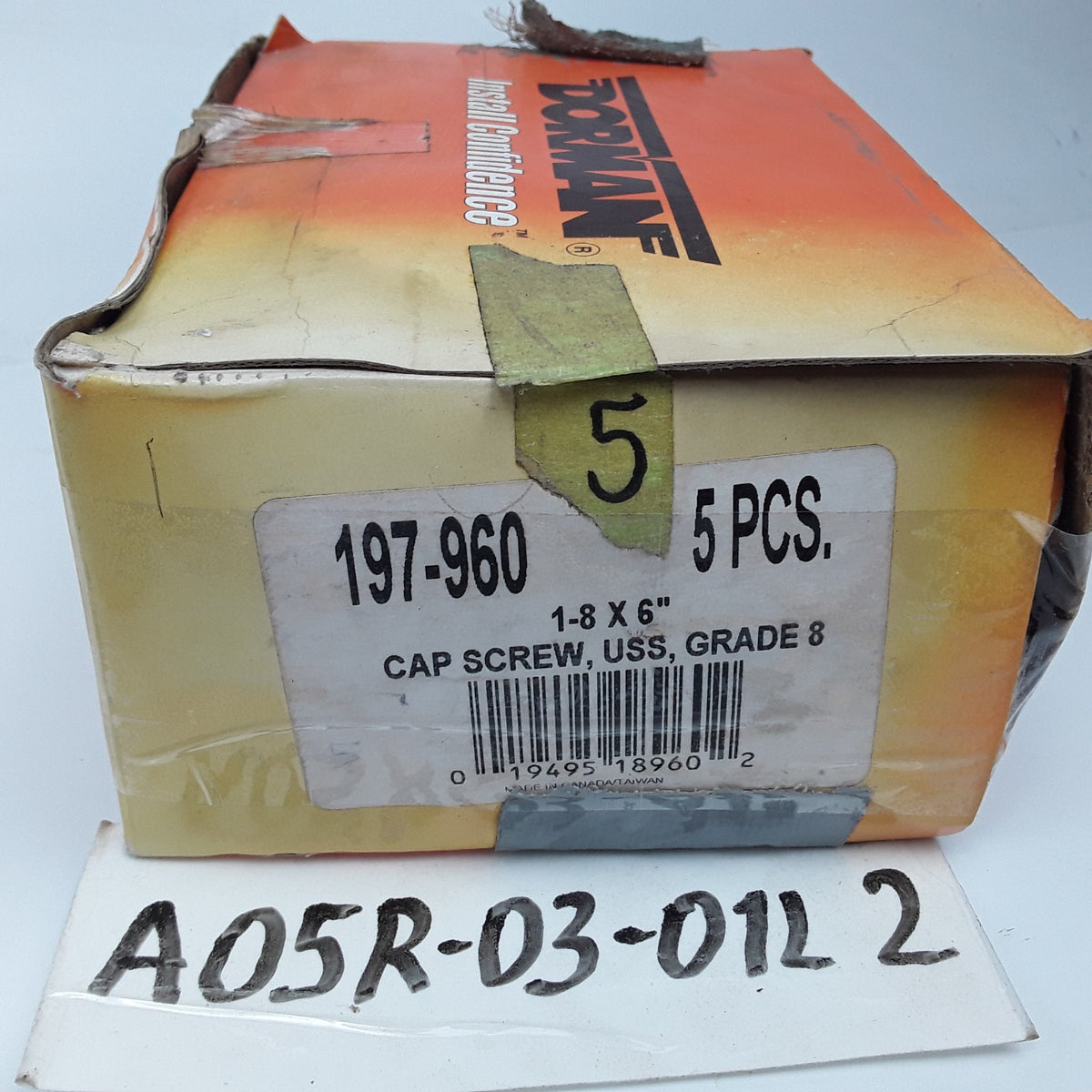 Dorman 197-960 Kit of 5 Cap Screw Durable Hex Head-Grade 8- 1-8 x 6 in