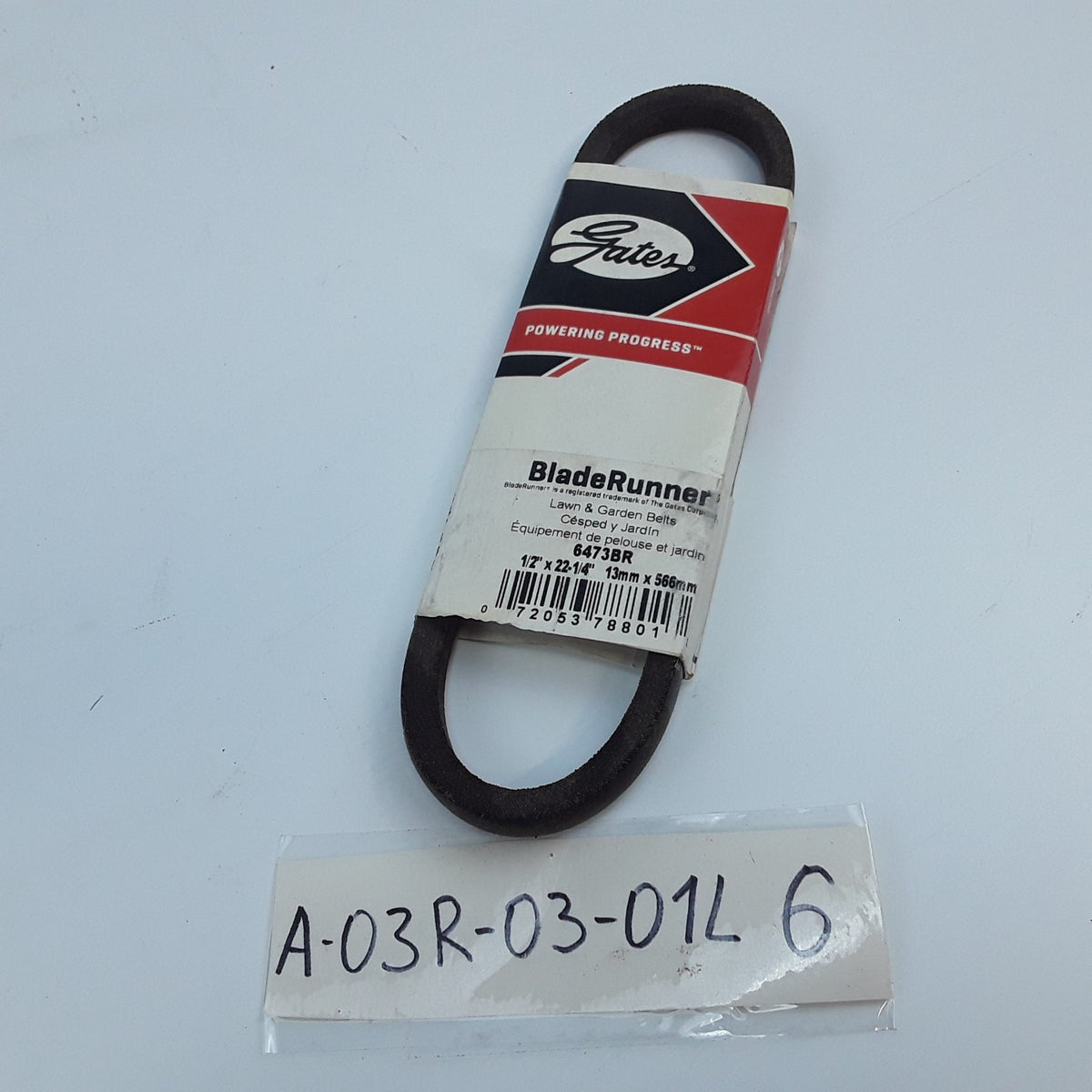 Gates 6473BR Belt 1/2" x 22-1/4" 13mm x 566mm For Lawn & Garden Equipment