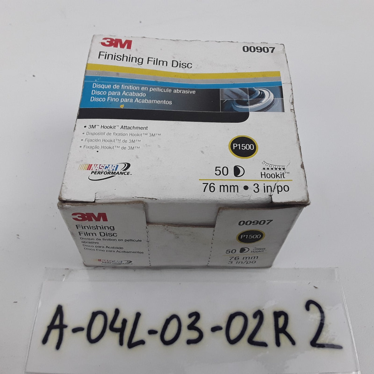 3M 00907 Finishing Film Abrasive Disc P1500 3 in 76mm 50 Discs Per Carton