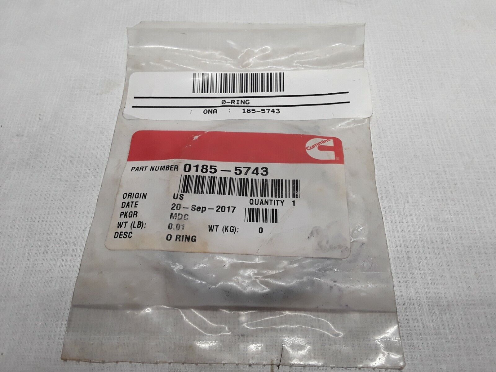 GENUINE CUMMINS O RING 0185-5743 FAST FREE SHIPPING - HotCarParts